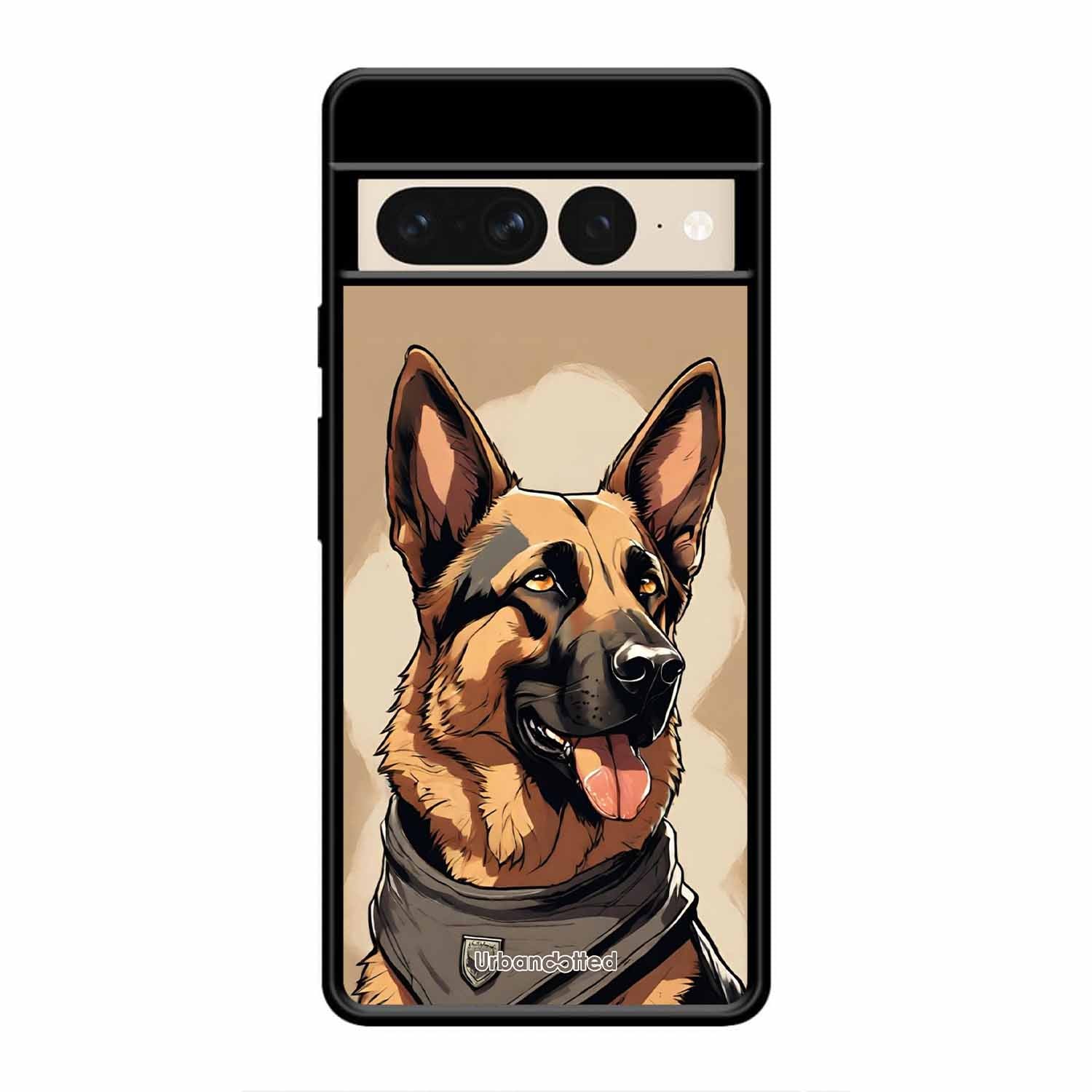 German Shepherd Portrait Glass Case For Google Pixel 7 Pro