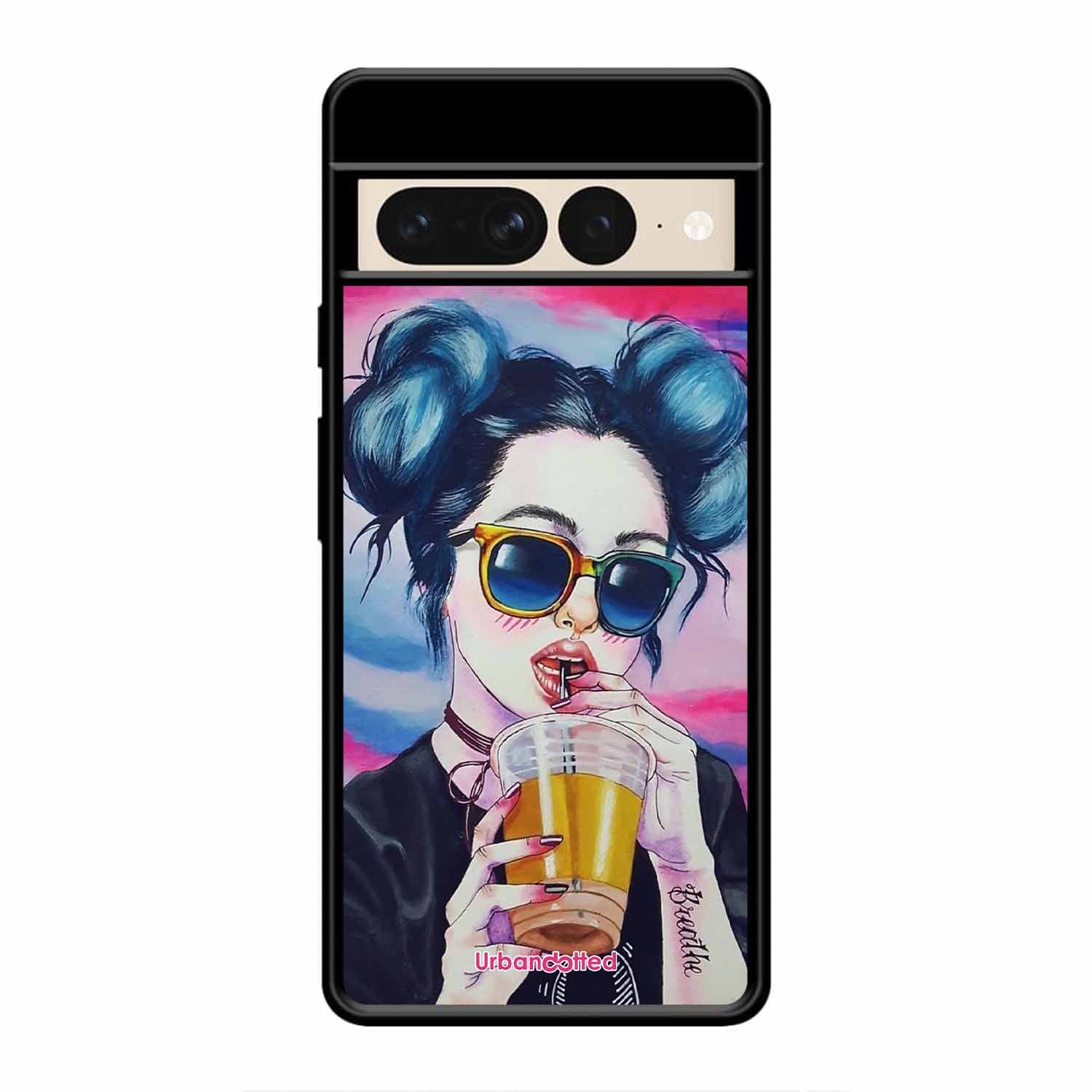 "Breathe" Tattoo Girl Glass Case For Google Pixel 7 Pro