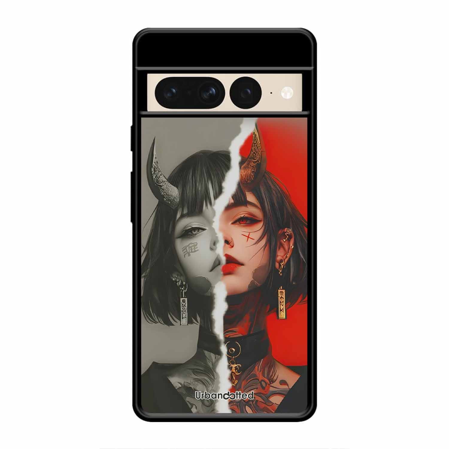Yin Yang Demon Art Glass Case For Google Pixel 7 Pro
