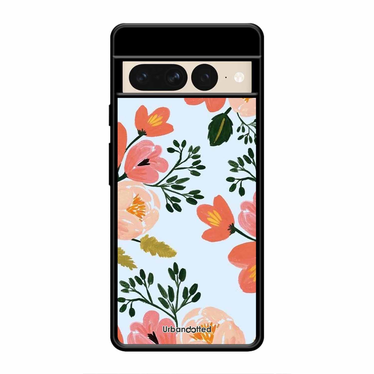 Painted Floral Bouque Glass Case For Google Pixel 7 Pro