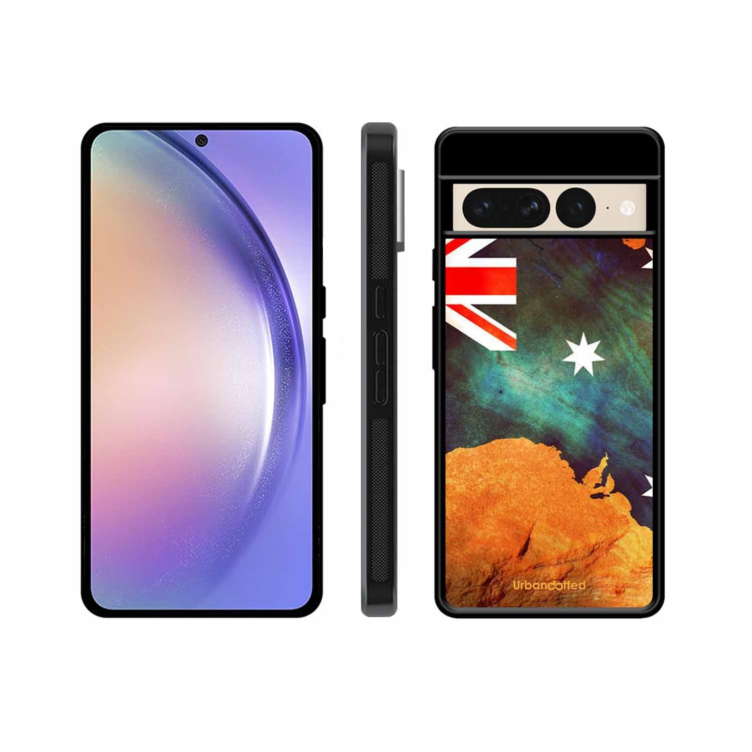 Australian Flag Map Glass Case For Google Pixel 7 Pro