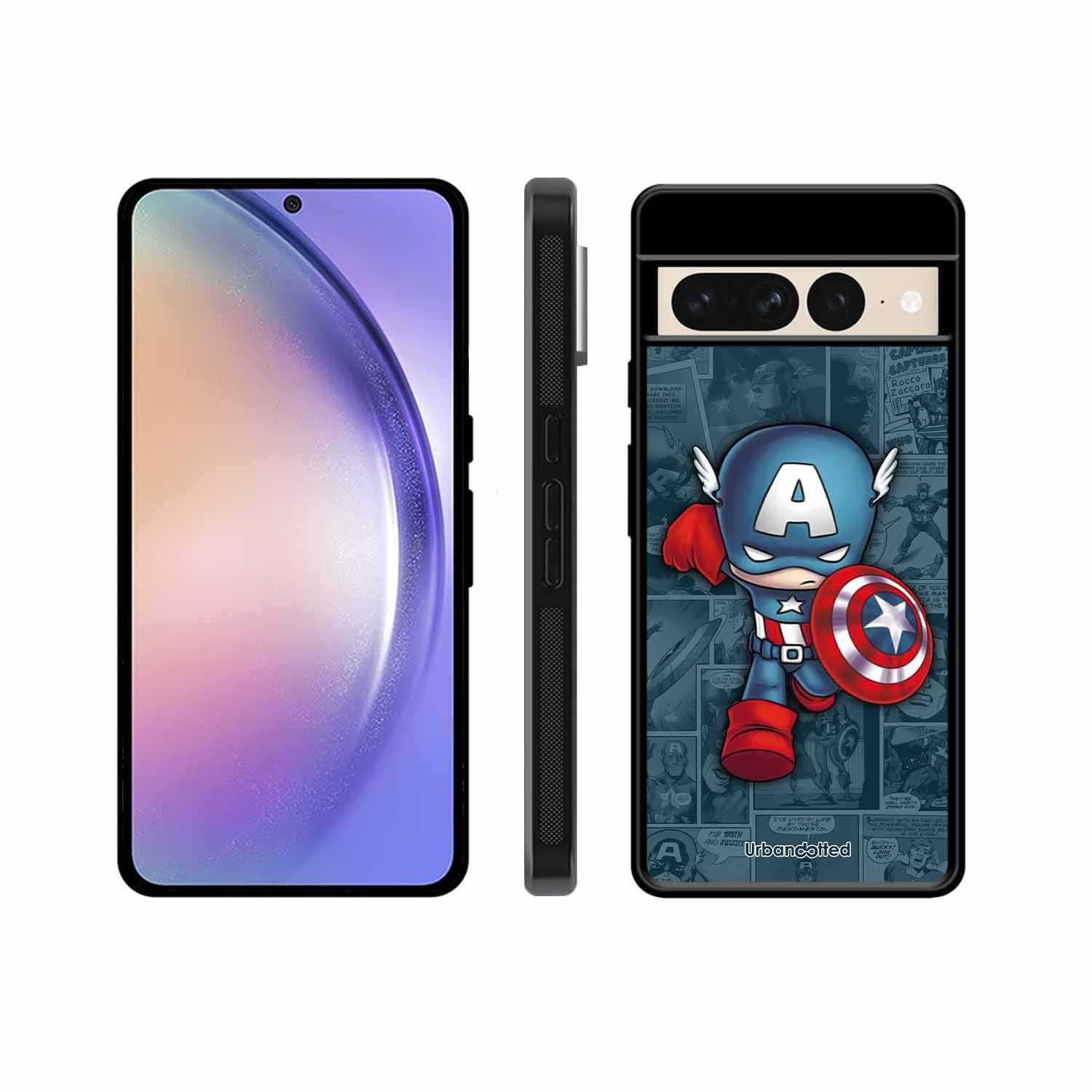 Captain America Glass Case For Google Pixel 7 Pro