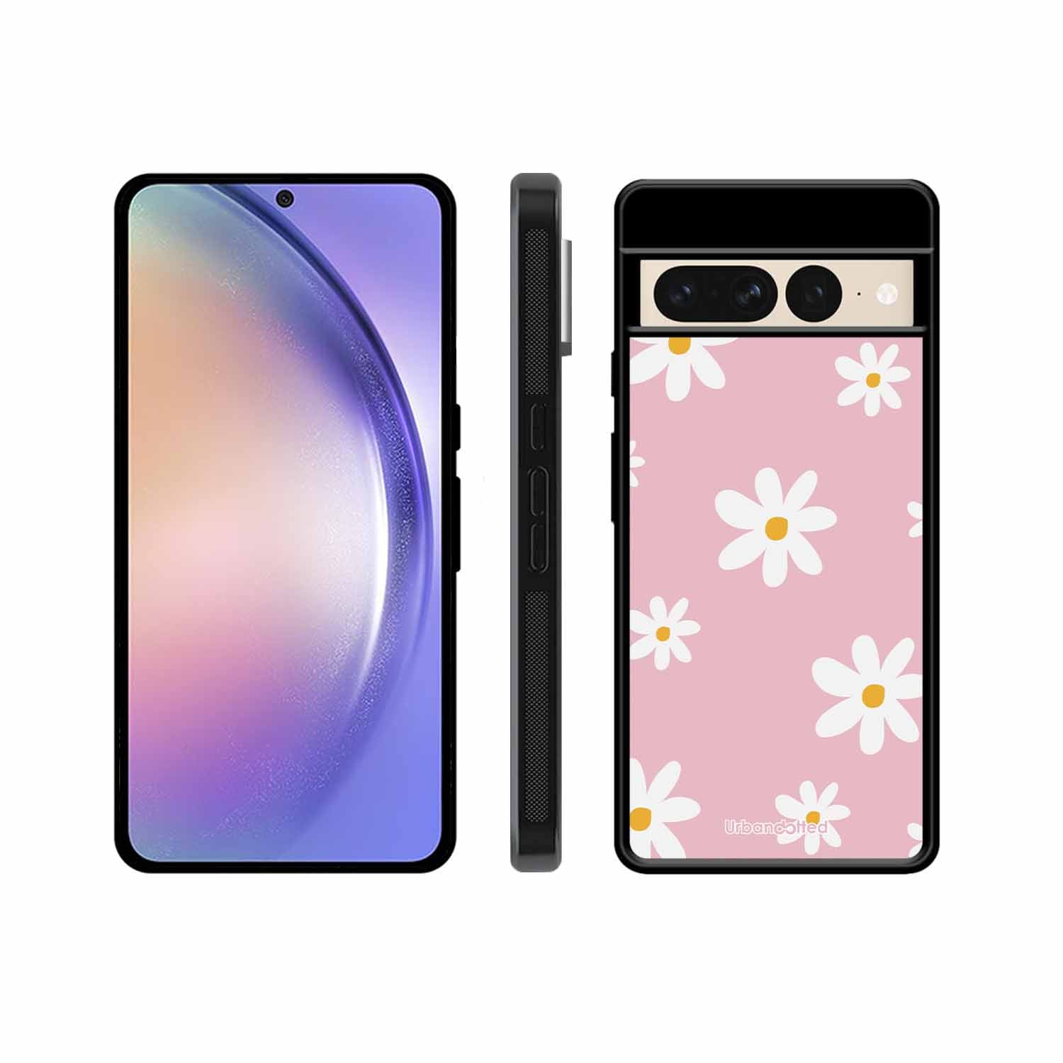 Pink Daisy Delight Glass Case For Google Pixel 7 Pro