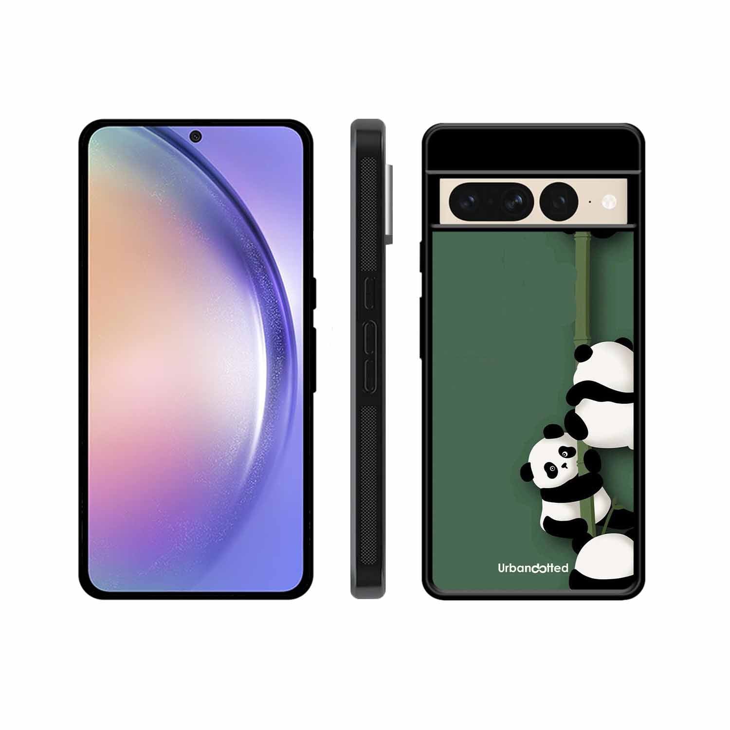 Climbing Pandas Glass Case For Google Pixel 7 Pro