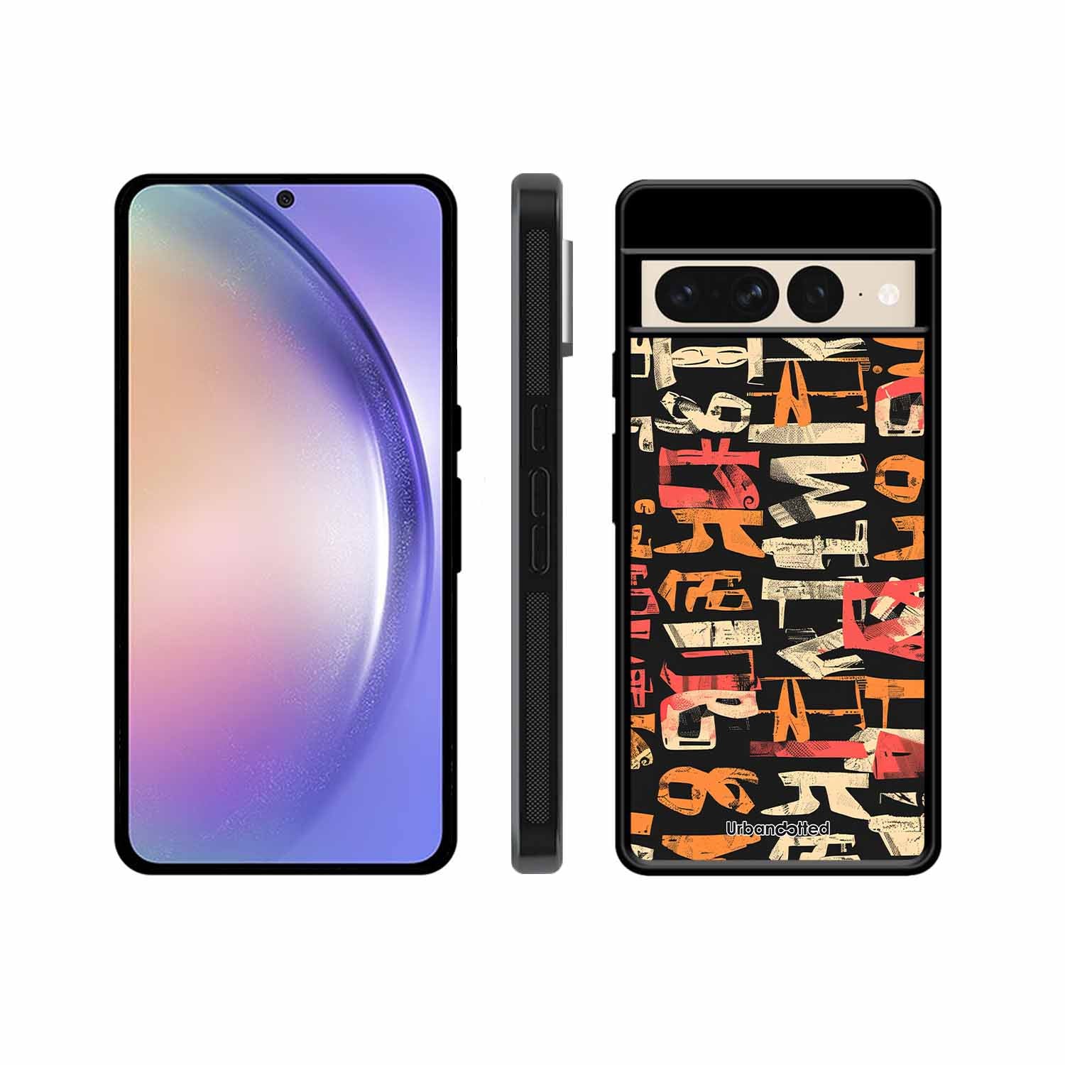 Mixed Typography Design Glass Case For Google Pixel 7 Pro