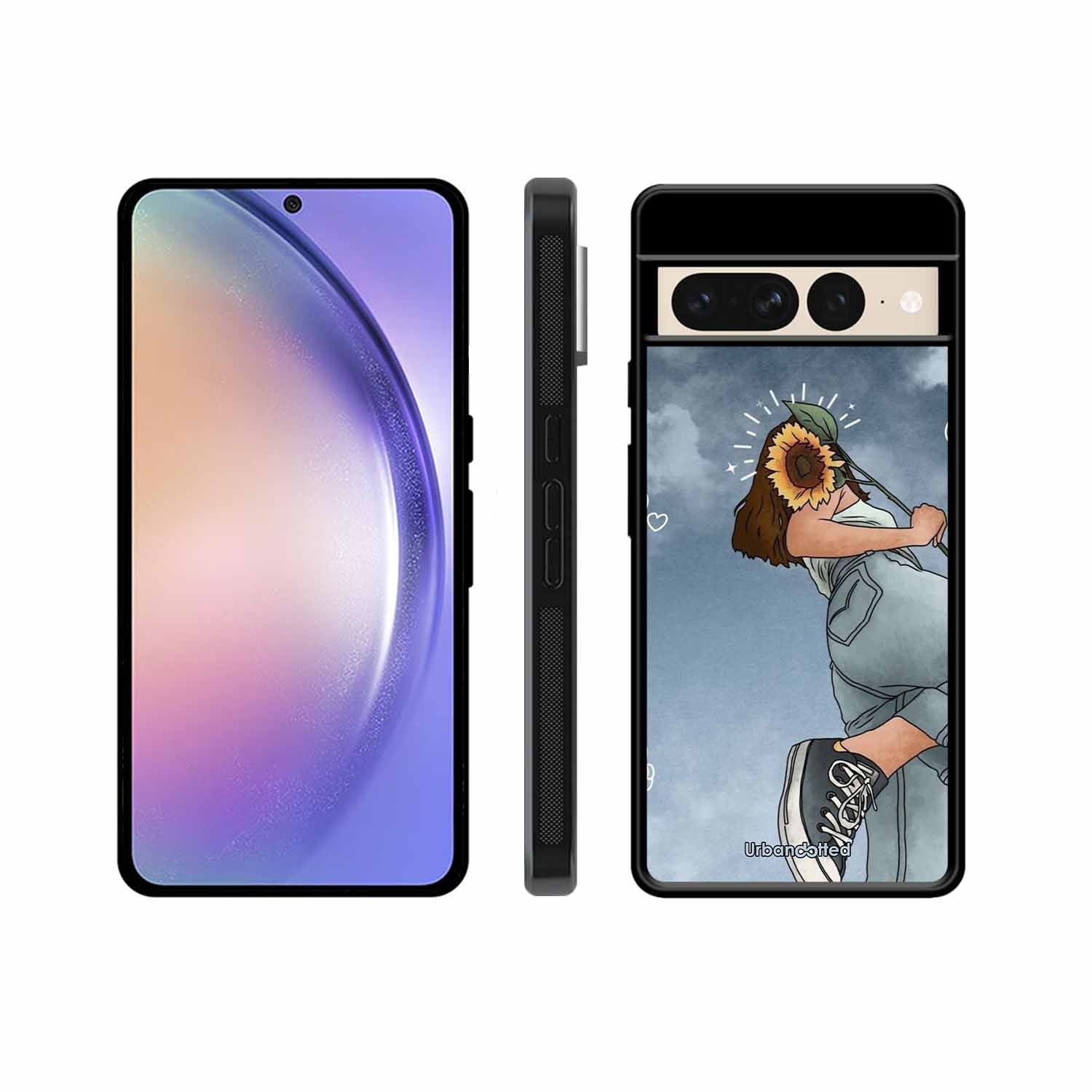 Girl with Sunflower Crown Glass Case For Google Pixel 7 Pro