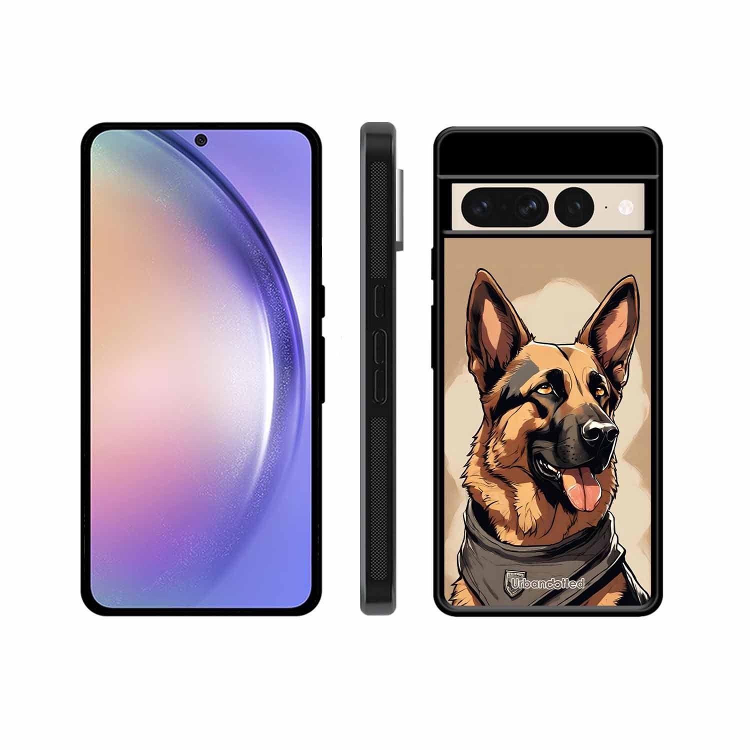 German Shepherd Portrait Glass Case For Google Pixel 7 Pro