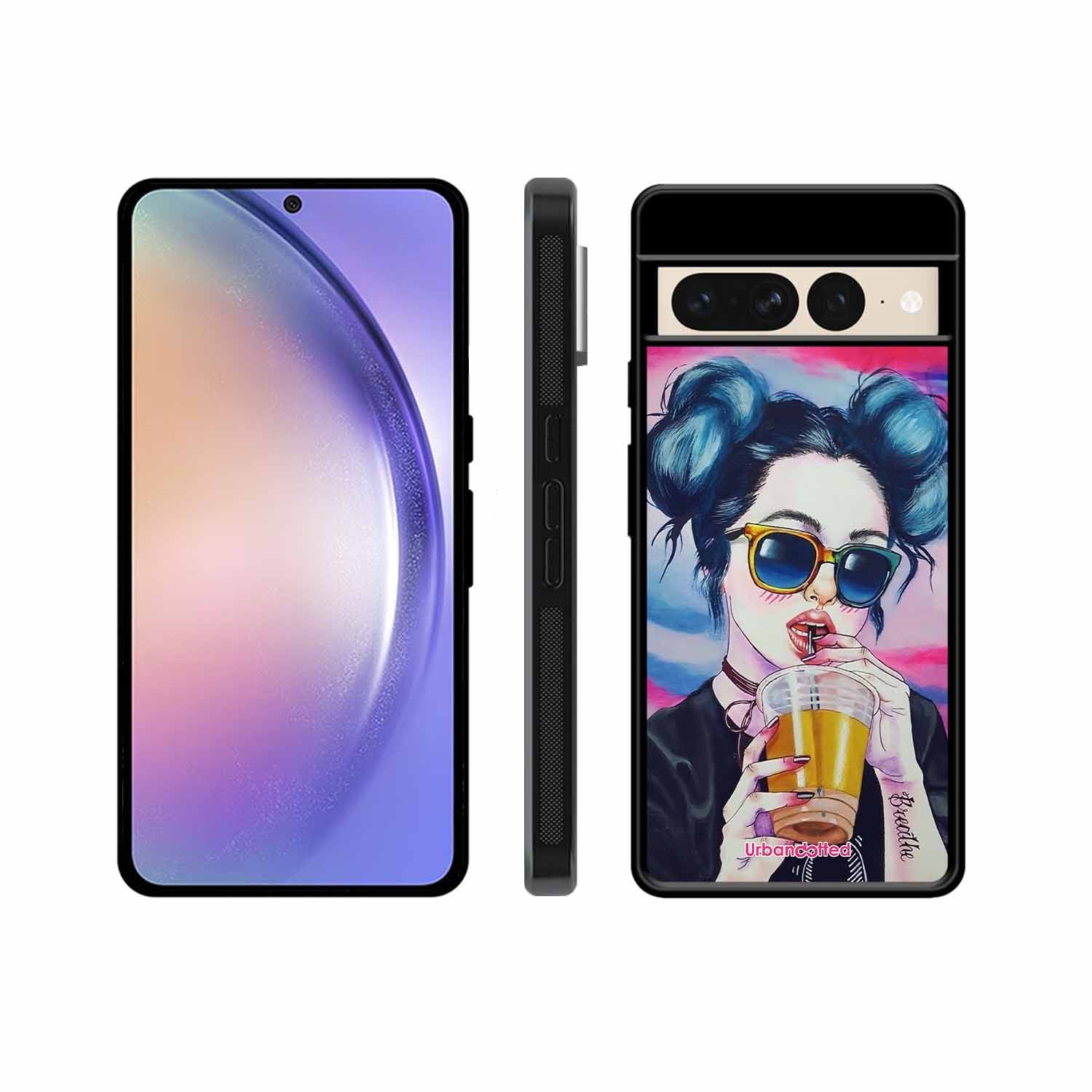 "Breathe" Tattoo Girl Glass Case For Google Pixel 7 Pro