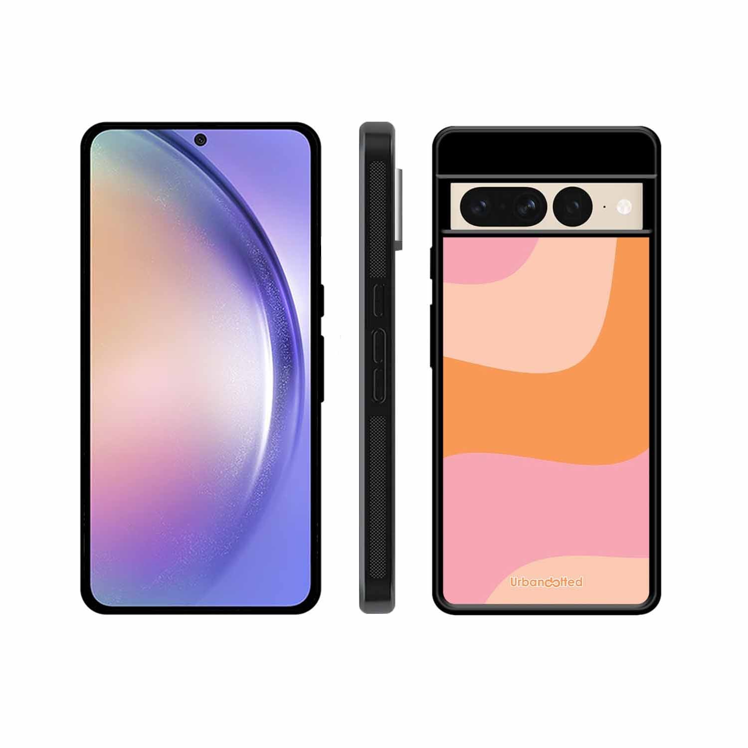 Soft Swirling Stripes Glass Case For Google Pixel 7 Pro