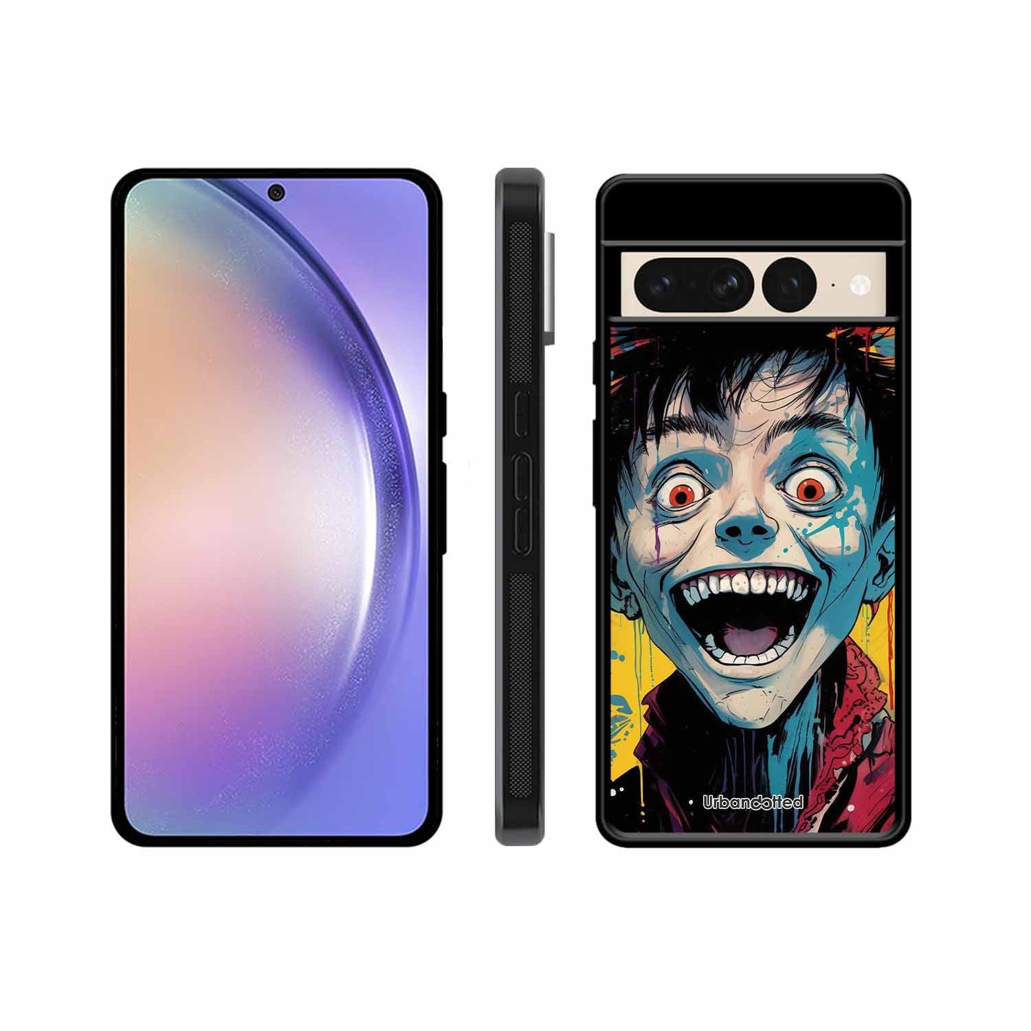 Distorted Joy Illustration Glass Case For Google Pixel 7 Pro