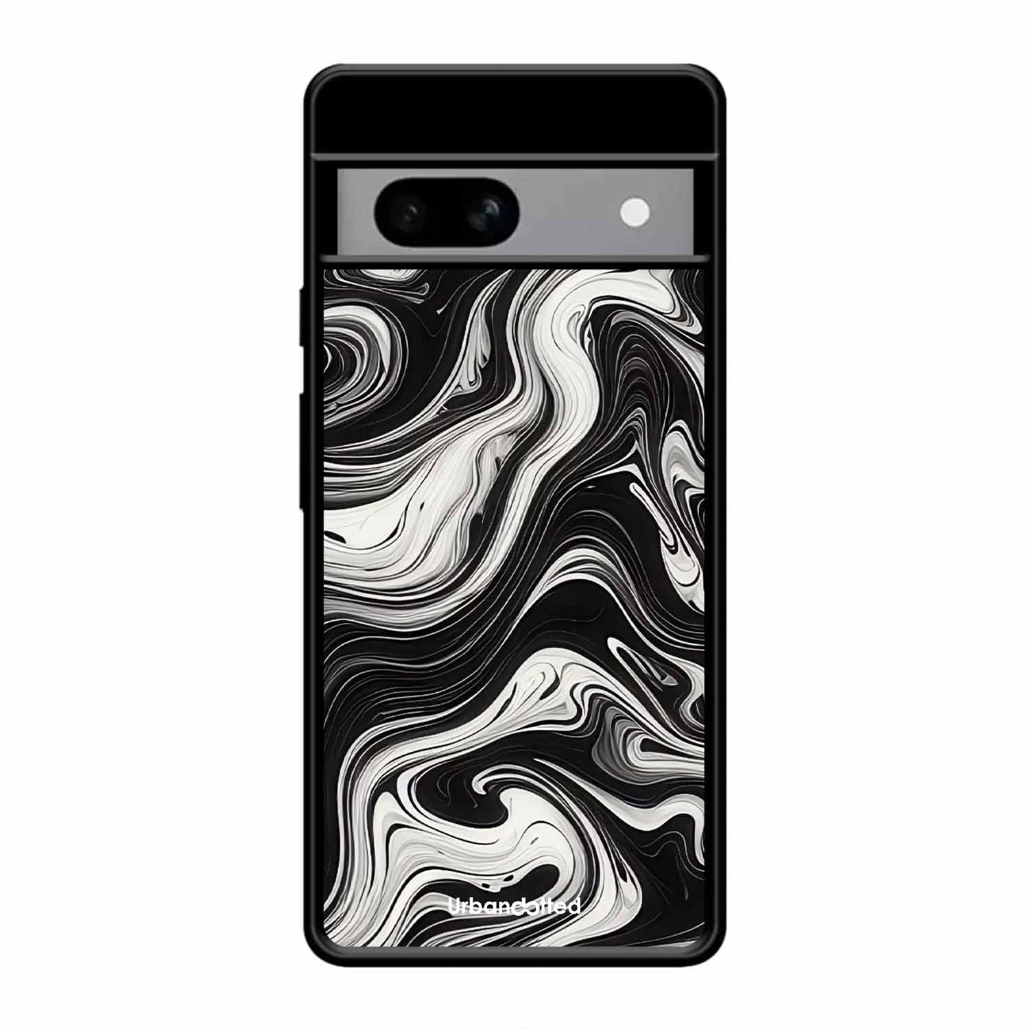 Monochrome Marble Glass Case For Google Pixel 8A