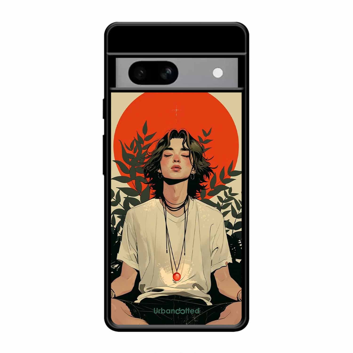 Meditating Figure Glass Case For Google Pixel 8A
