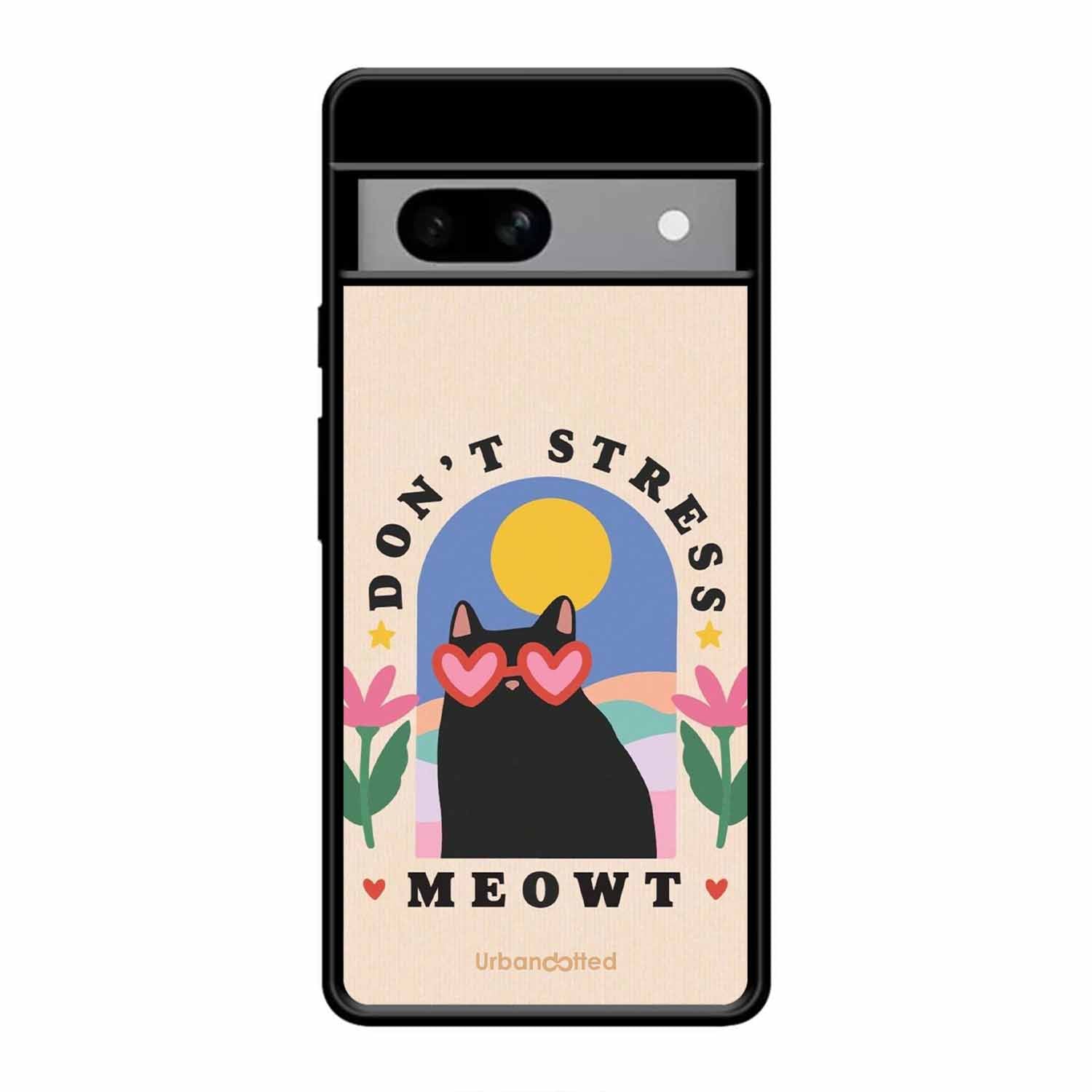 Don't Stress Meowt Glass Case For Google Pixel 8A