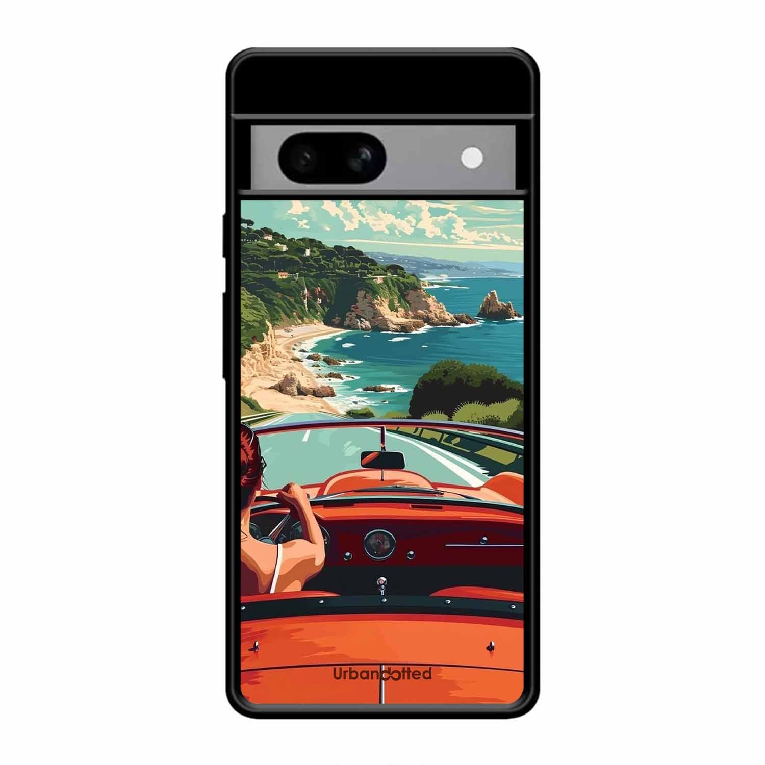 Ocean Breeze Road Trip Glass Case For Google Pixel 8A