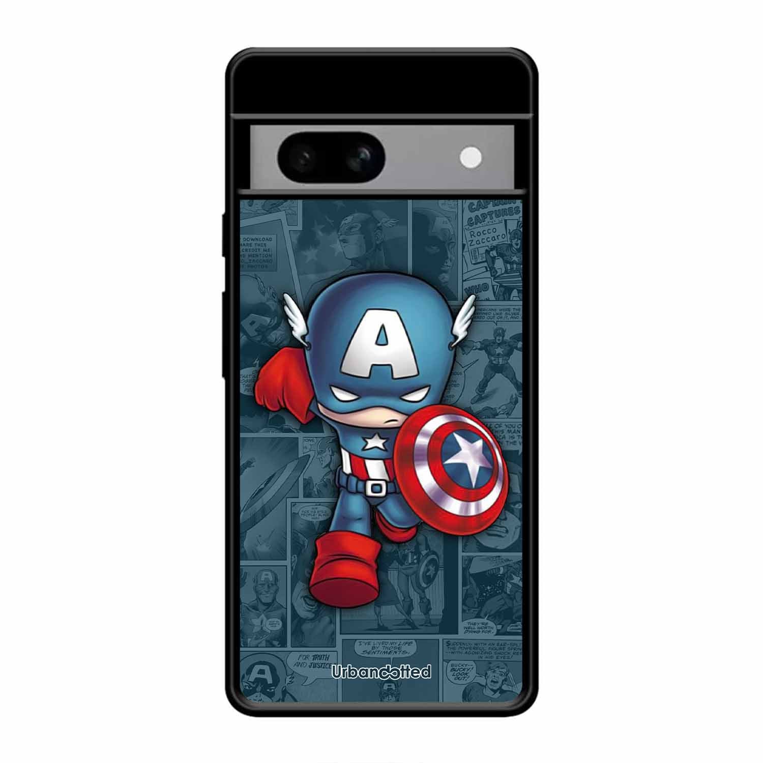Captain America Glass Case For Google Pixel 8A