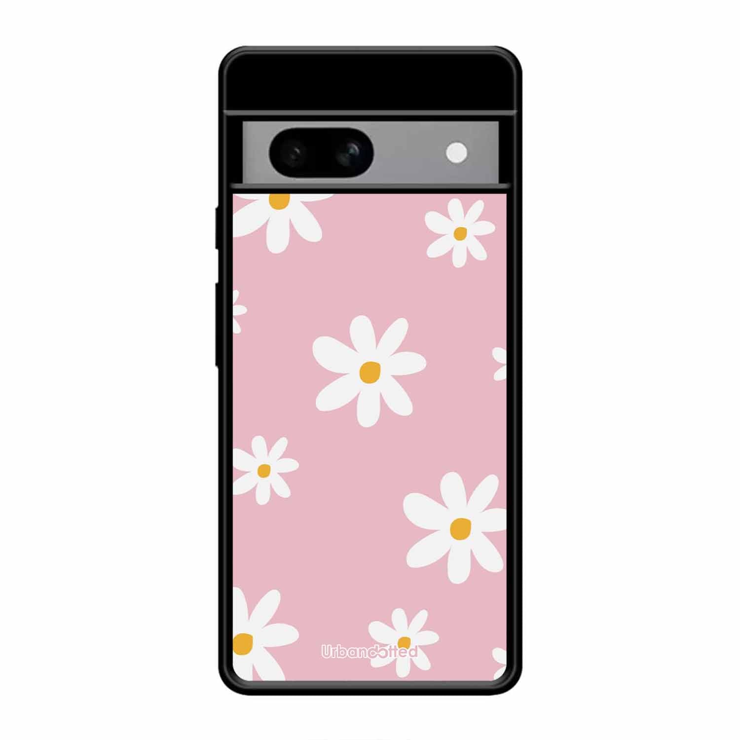 Pink Daisy Delight Glass Case For Google Pixel 8A