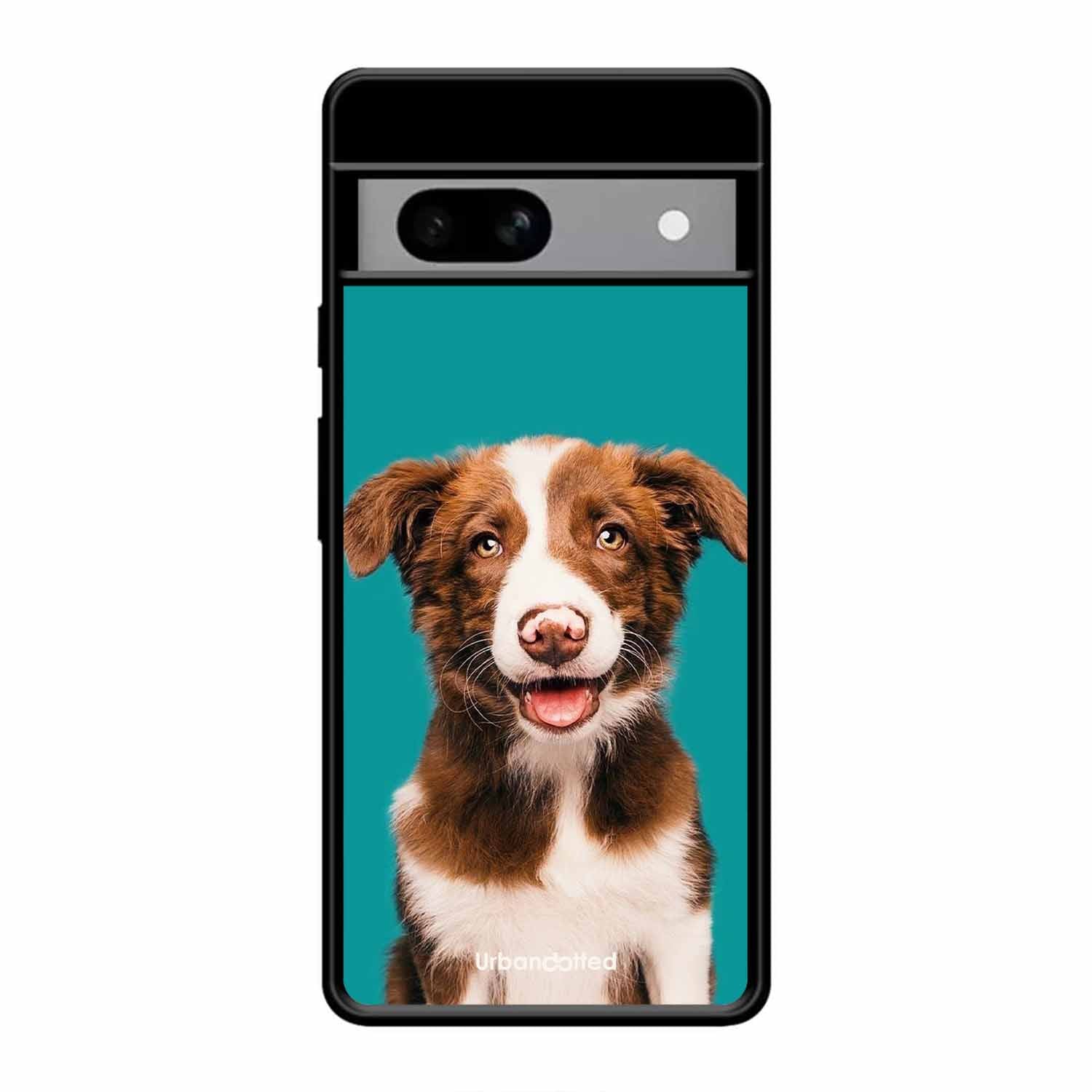 Smiling Dog Portrait Glass Case For Google Pixel 8A