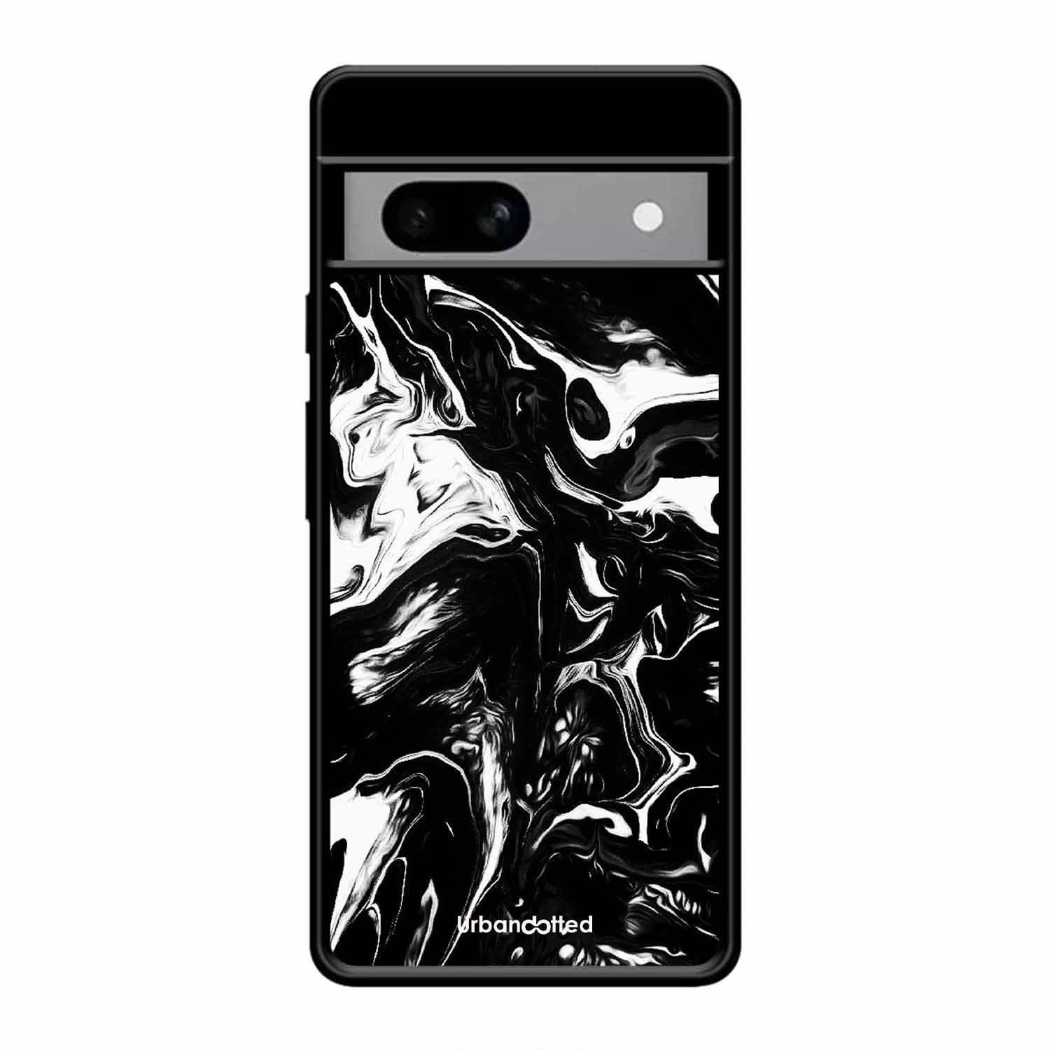 Dark Marble Texture Glass Case For Google Pixel 8A