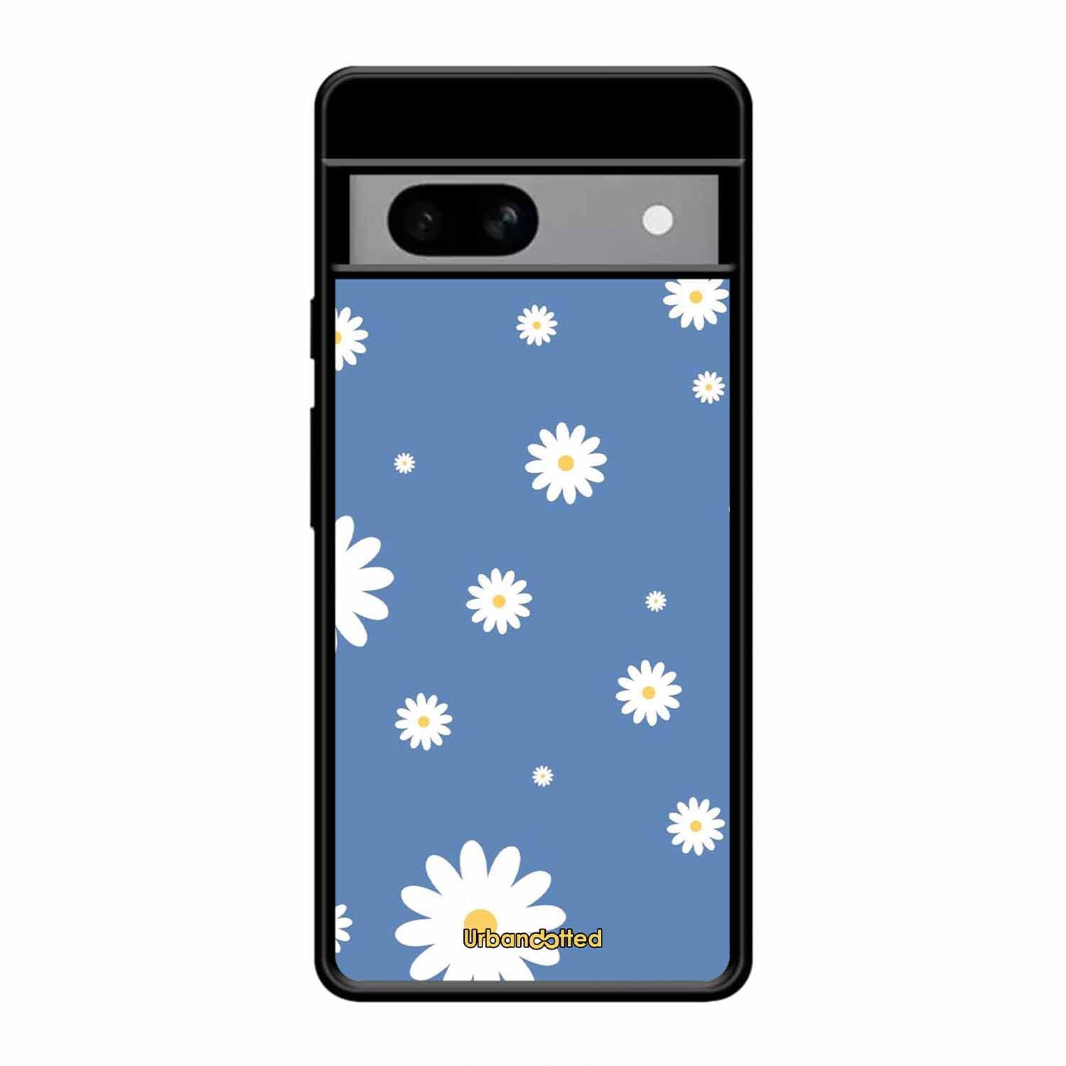 Blue Daisy Meadow Glass Case For Google Pixel 8A