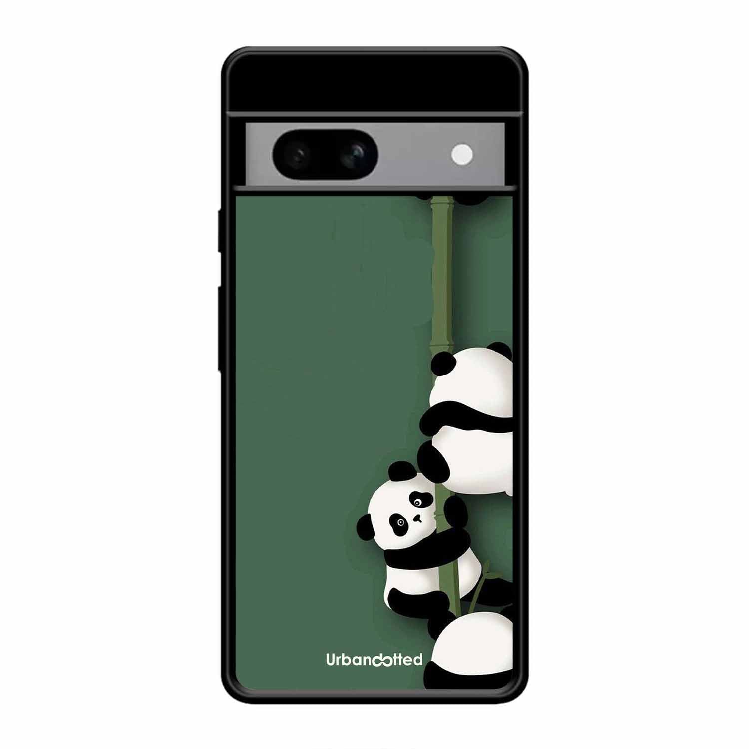 Climbing Pandas Glass Case For Google Pixel 8A