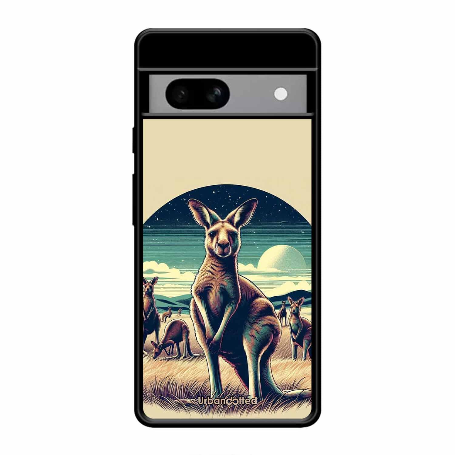 Kangaroo Mob Moonlight Glass Case For Google Pixel 8A