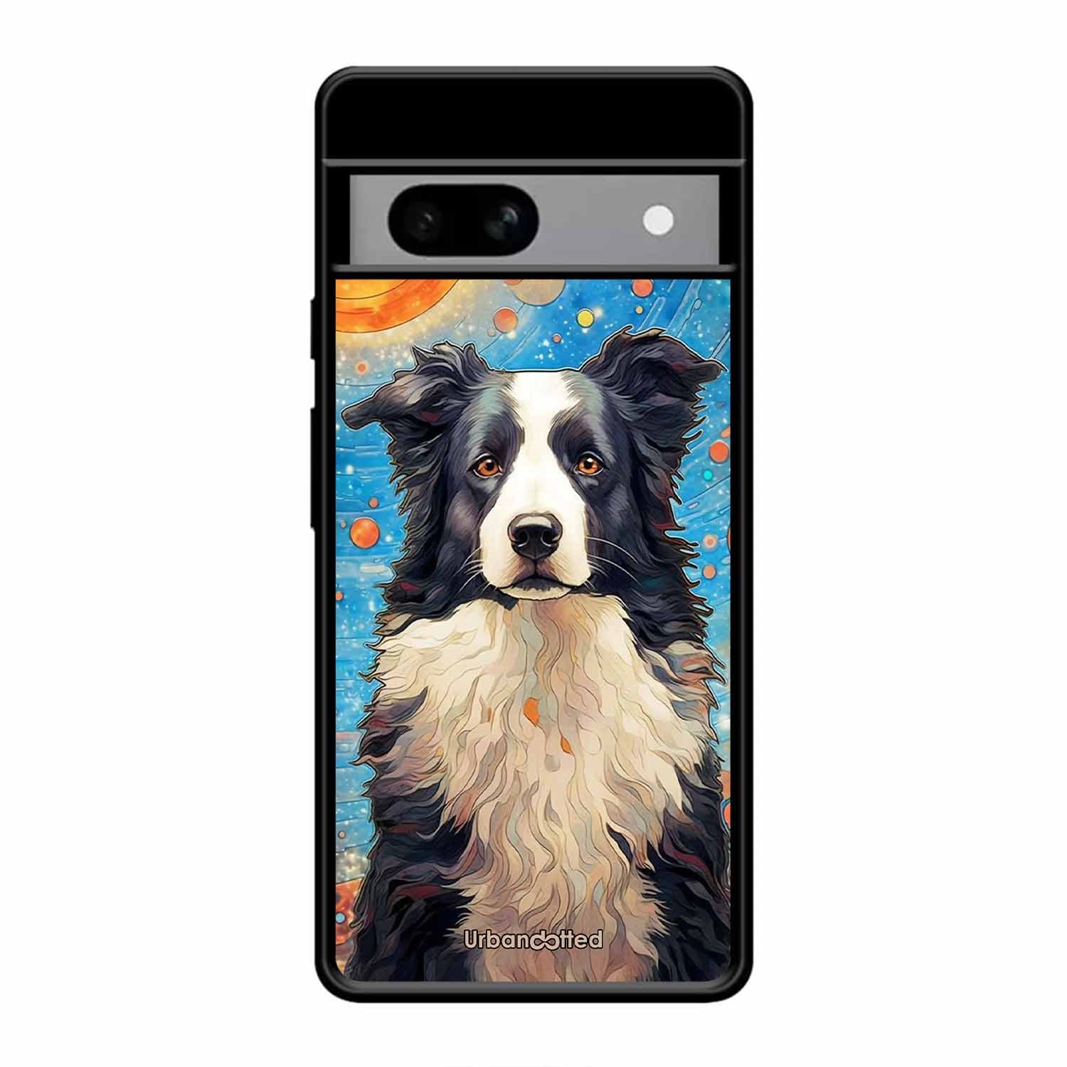 Artistic Dog Illustration Glass Case For Google Pixel 8A