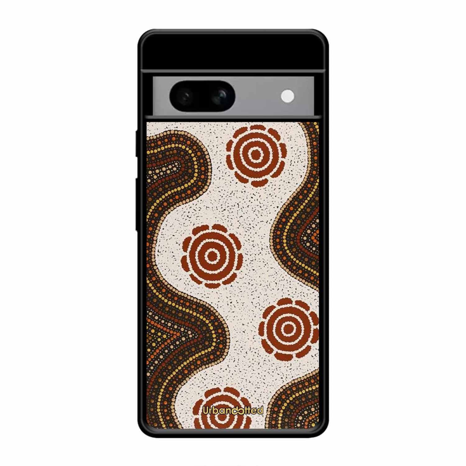 Aboriginal Dot Art Flow Glass Case For Google Pixel 8A