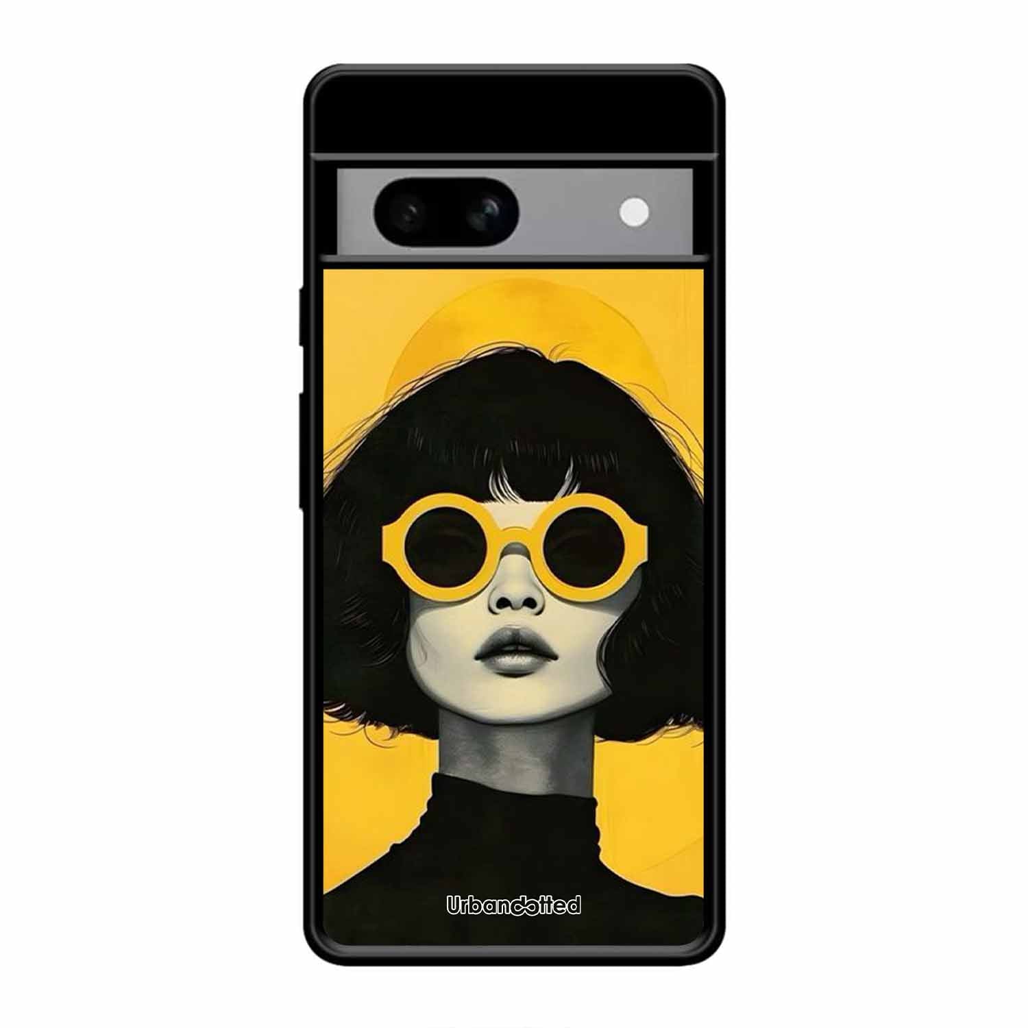 Retro Sunglasses Portrait Glass Case For Google Pixel 8A