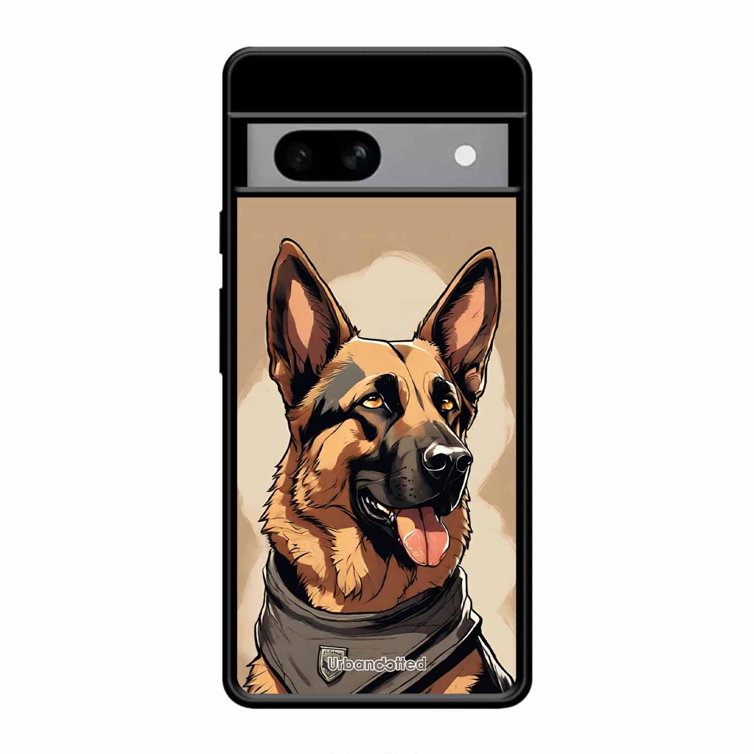 German Shepherd Portrait Glass Case For Google Pixel 8A
