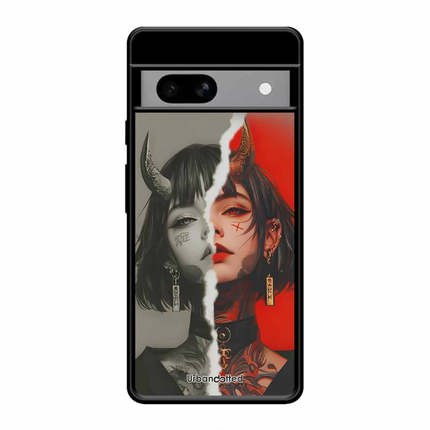 Yin Yang Demon Art Glass Case For Google Pixel 8A