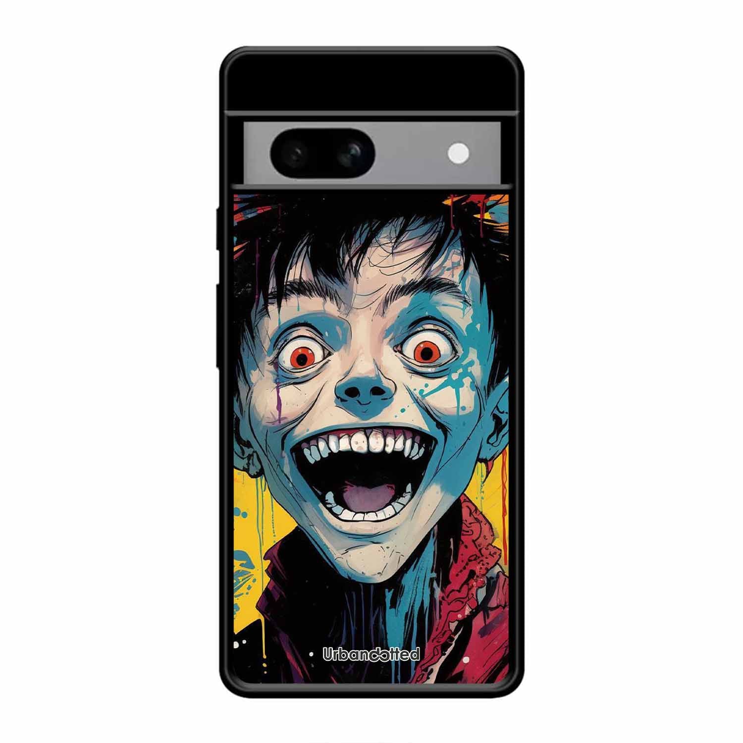 Distorted Joy Illustration Glass Case For Google Pixel 8A