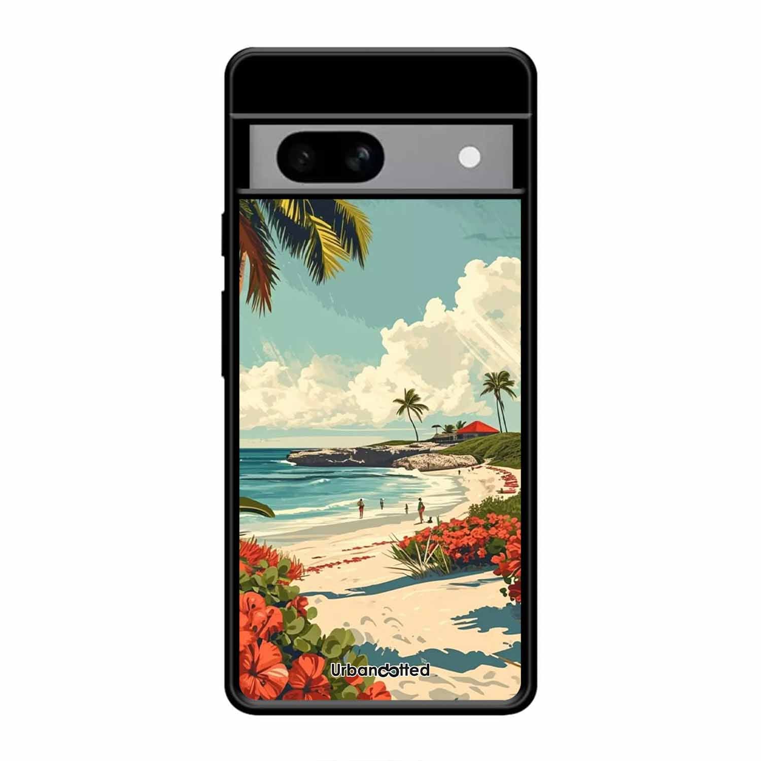 Tropical Beach Paradise Glass Case For Google Pixel 8A