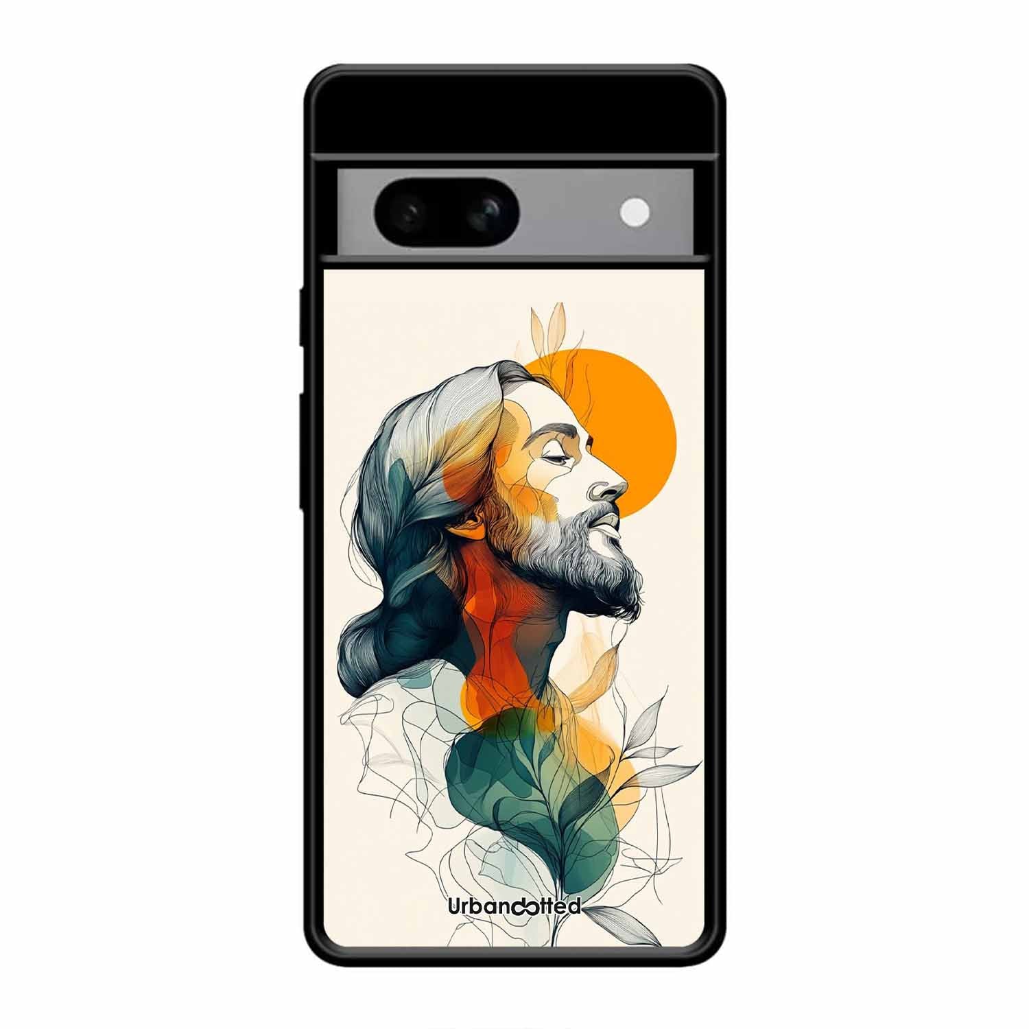 Jesus in Profile Prayer Glass Case For Google Pixel 8A