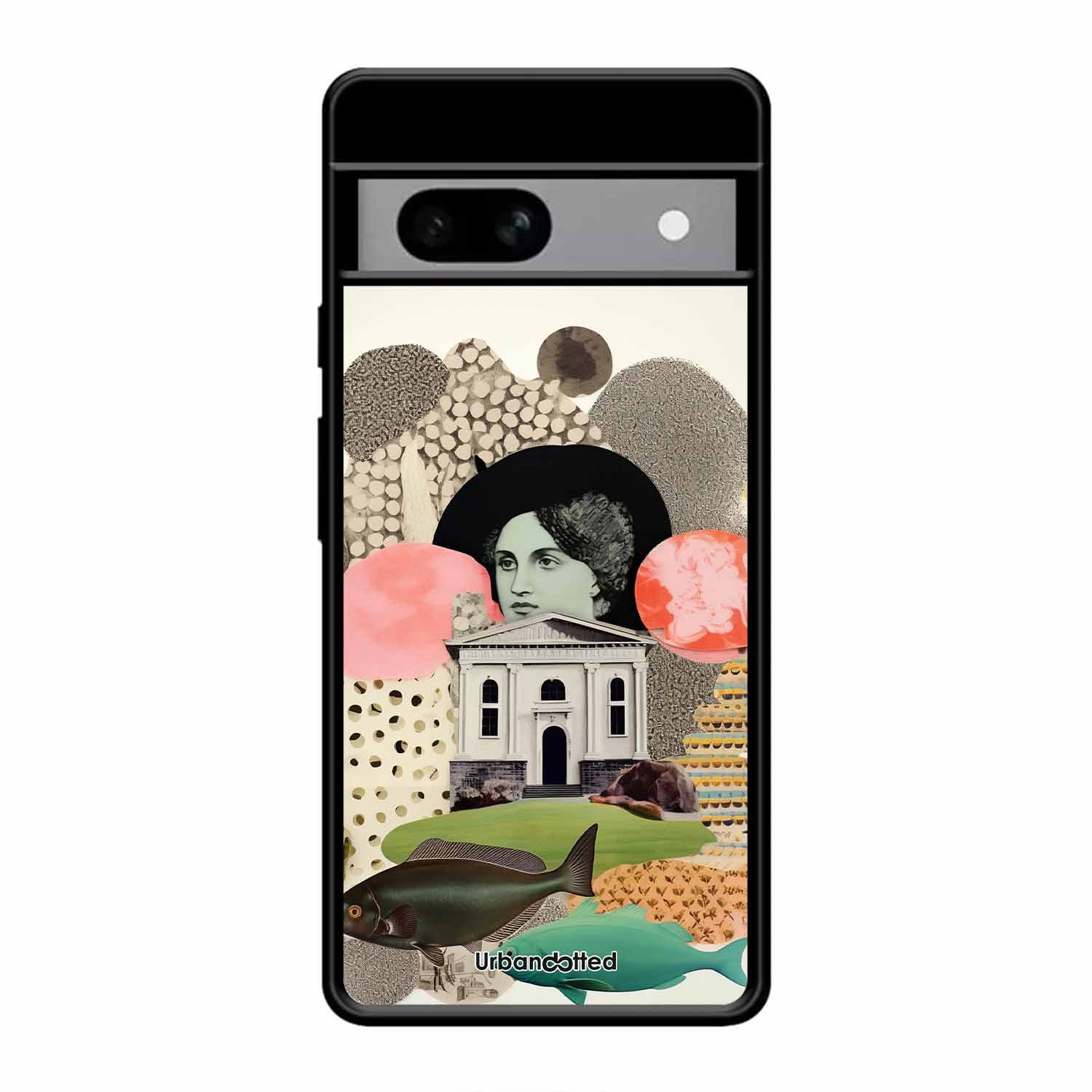 Whimsical Mixed Media Art Glass Case For Google Pixel 8A