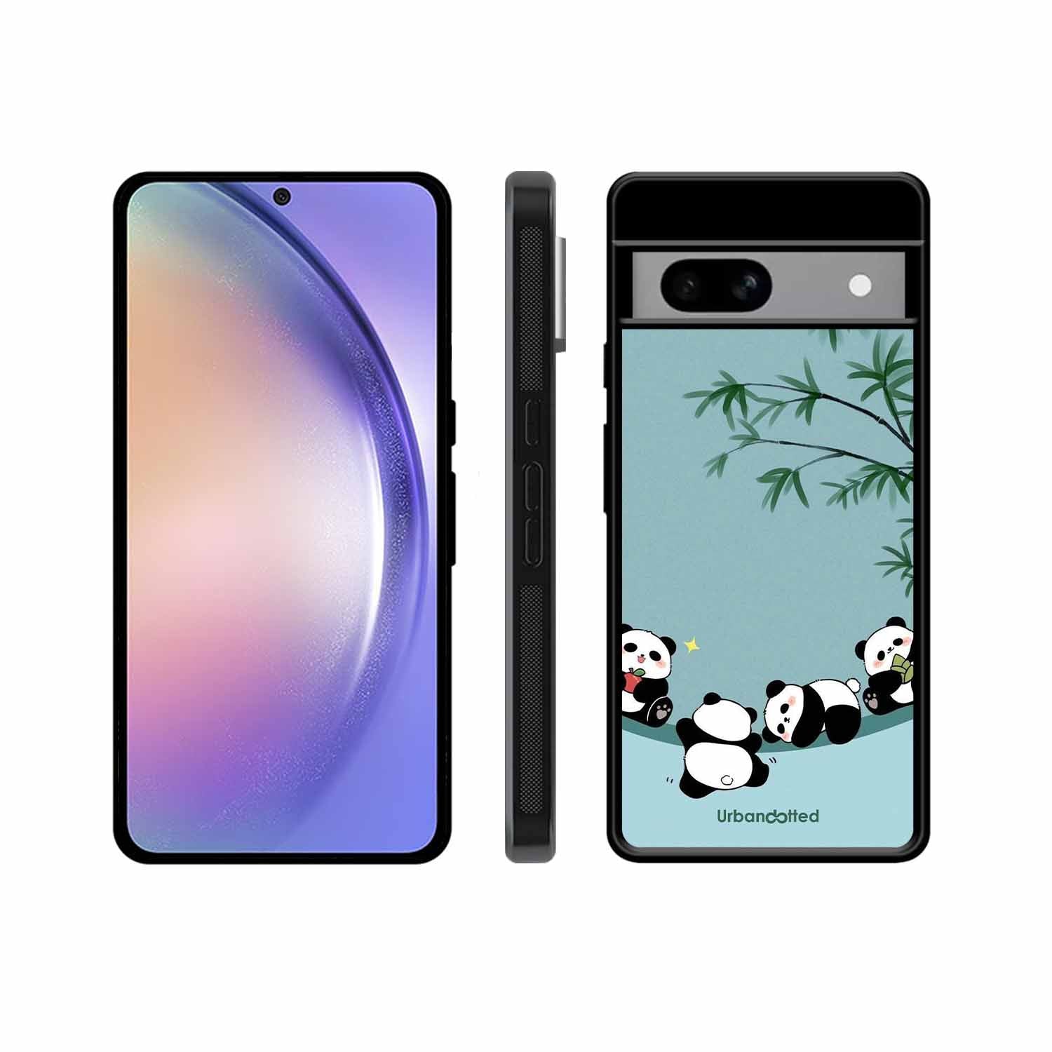 Cute Resting Pandas Glass Case For Google Pixel 8A