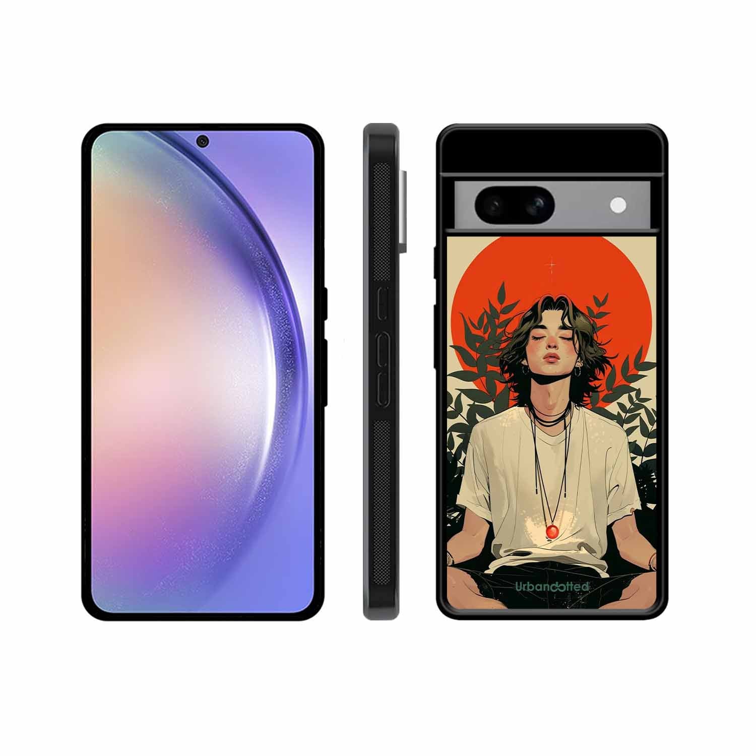 Meditating Figure Glass Case For Google Pixel 8A