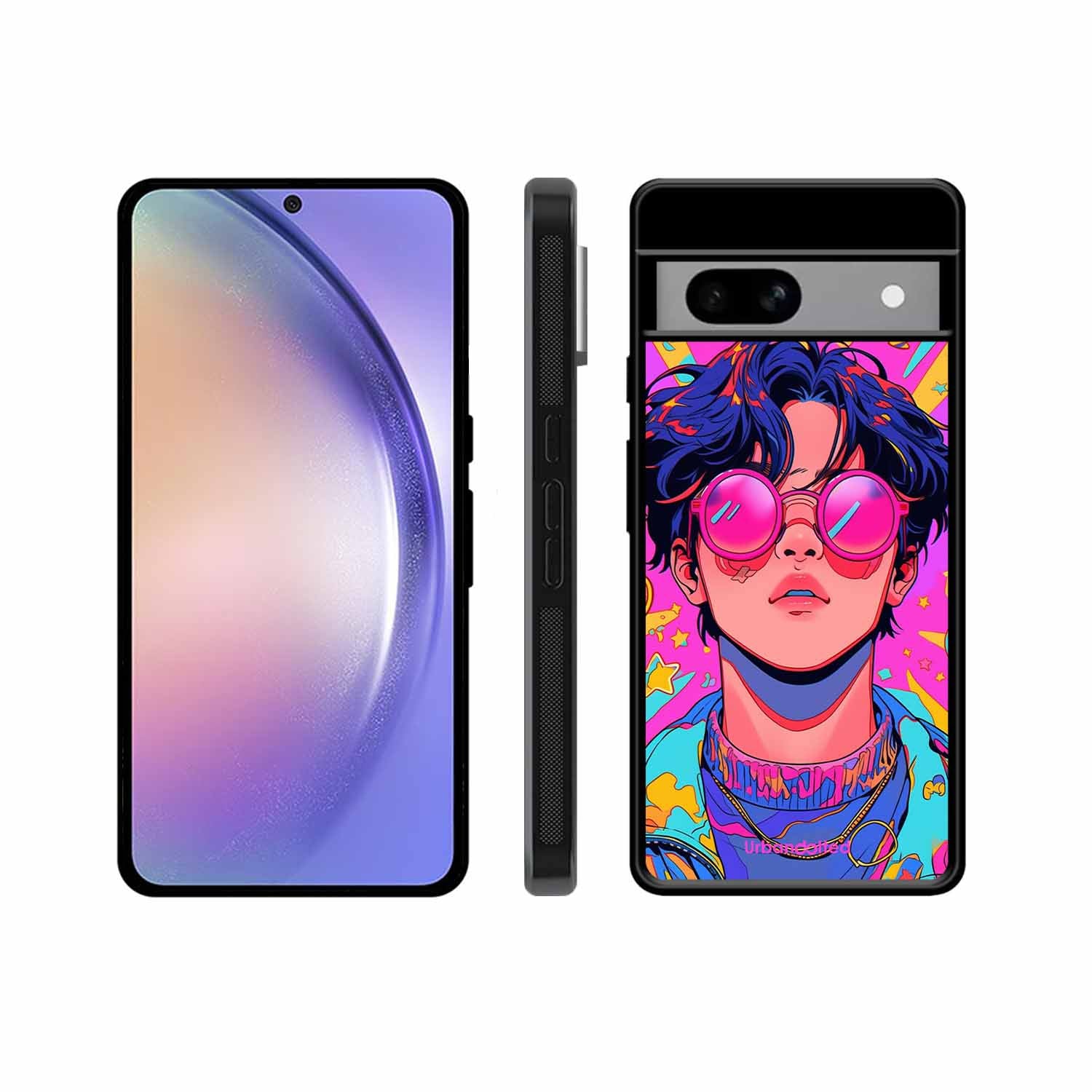 Neon Vibes Portrait Glass Case For Google Pixel 7A