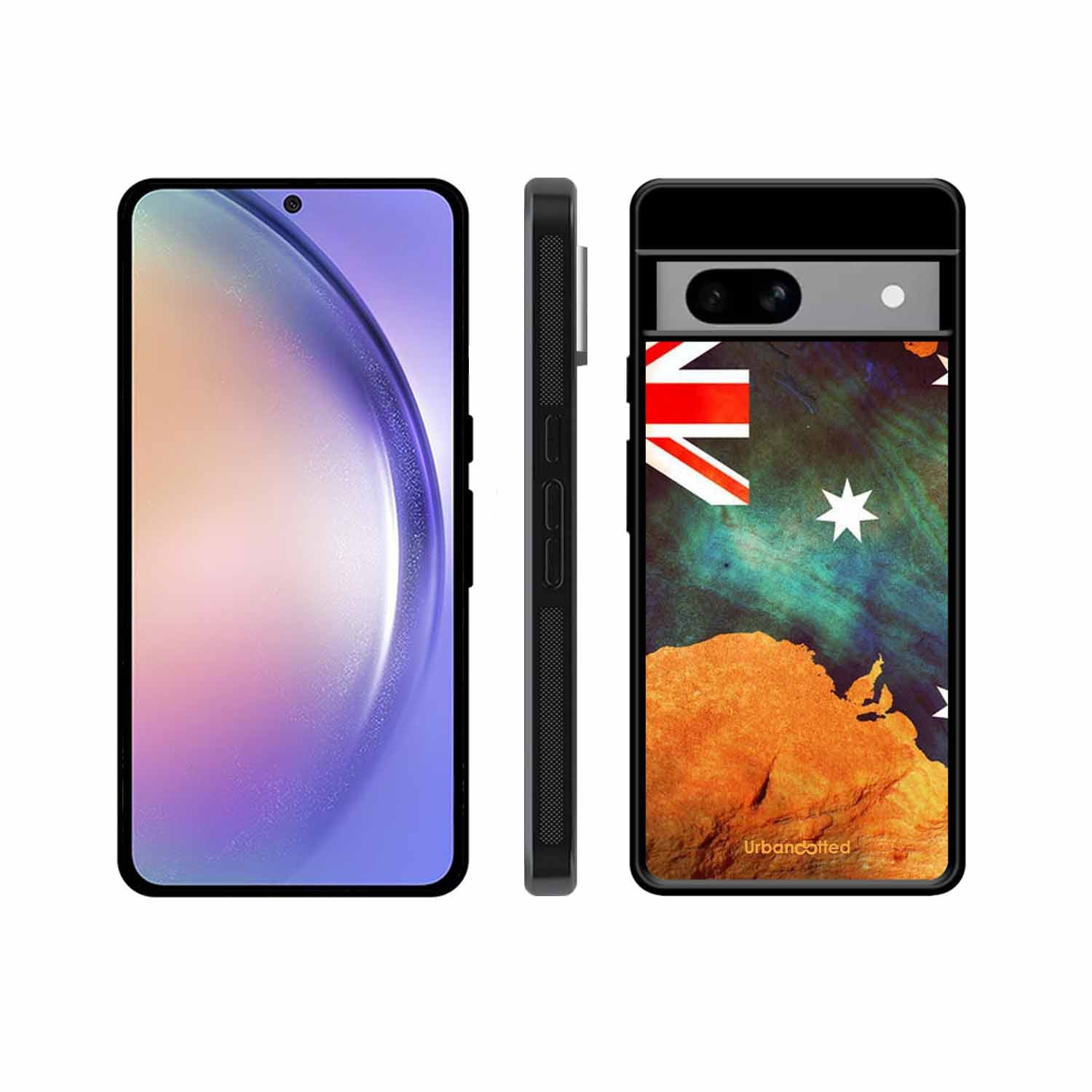 Australian Flag Map Glass Case For Google Pixel 8A