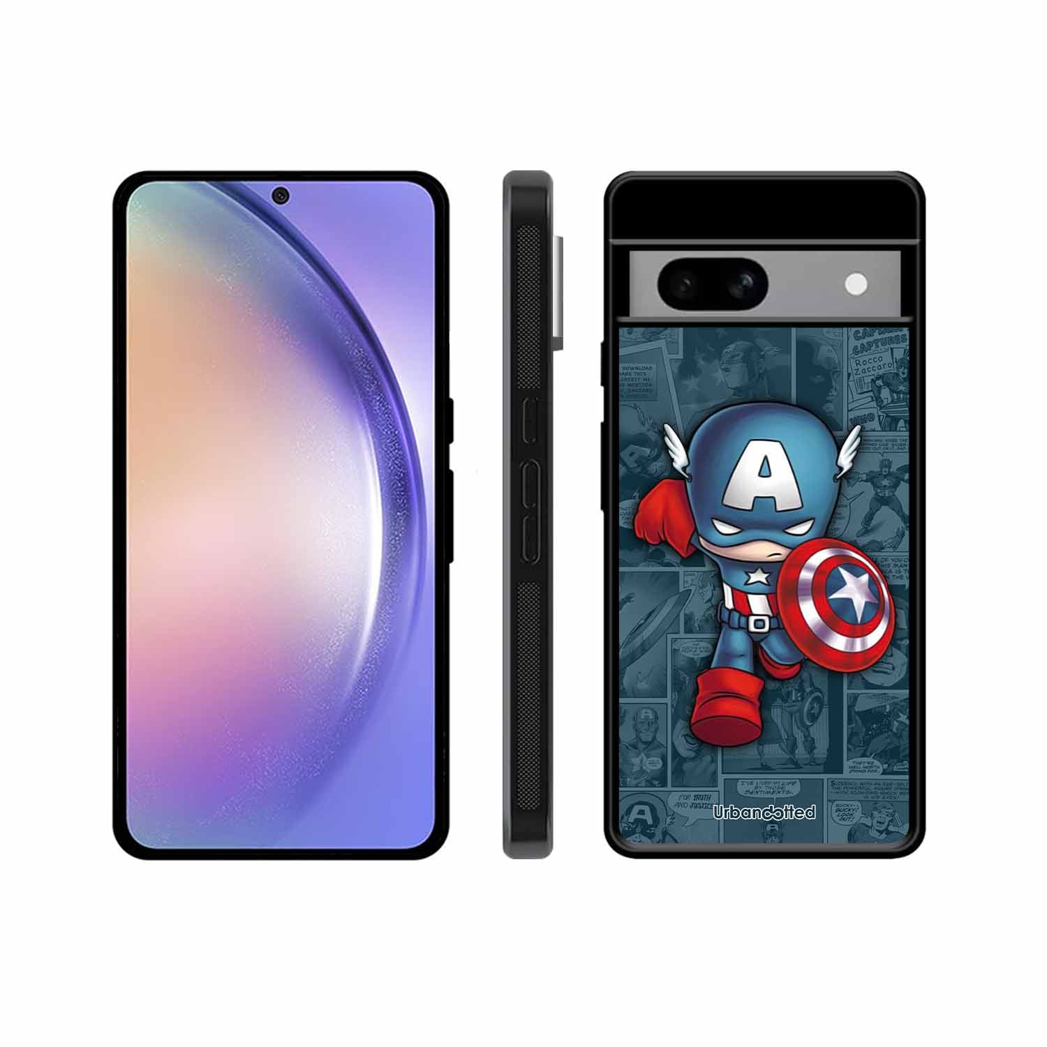 Captain America Glass Case For Google Pixel 8A