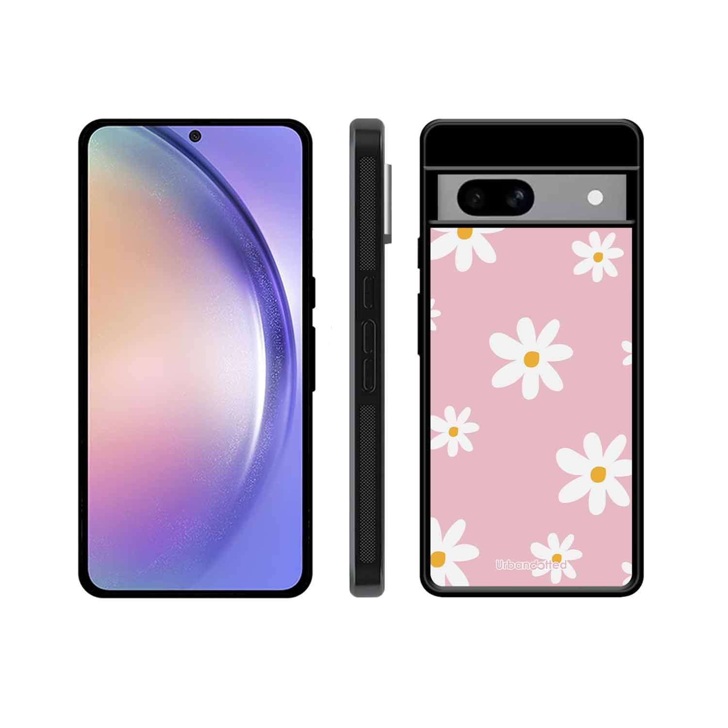Pink Daisy Delight Glass Case For Google Pixel 8A
