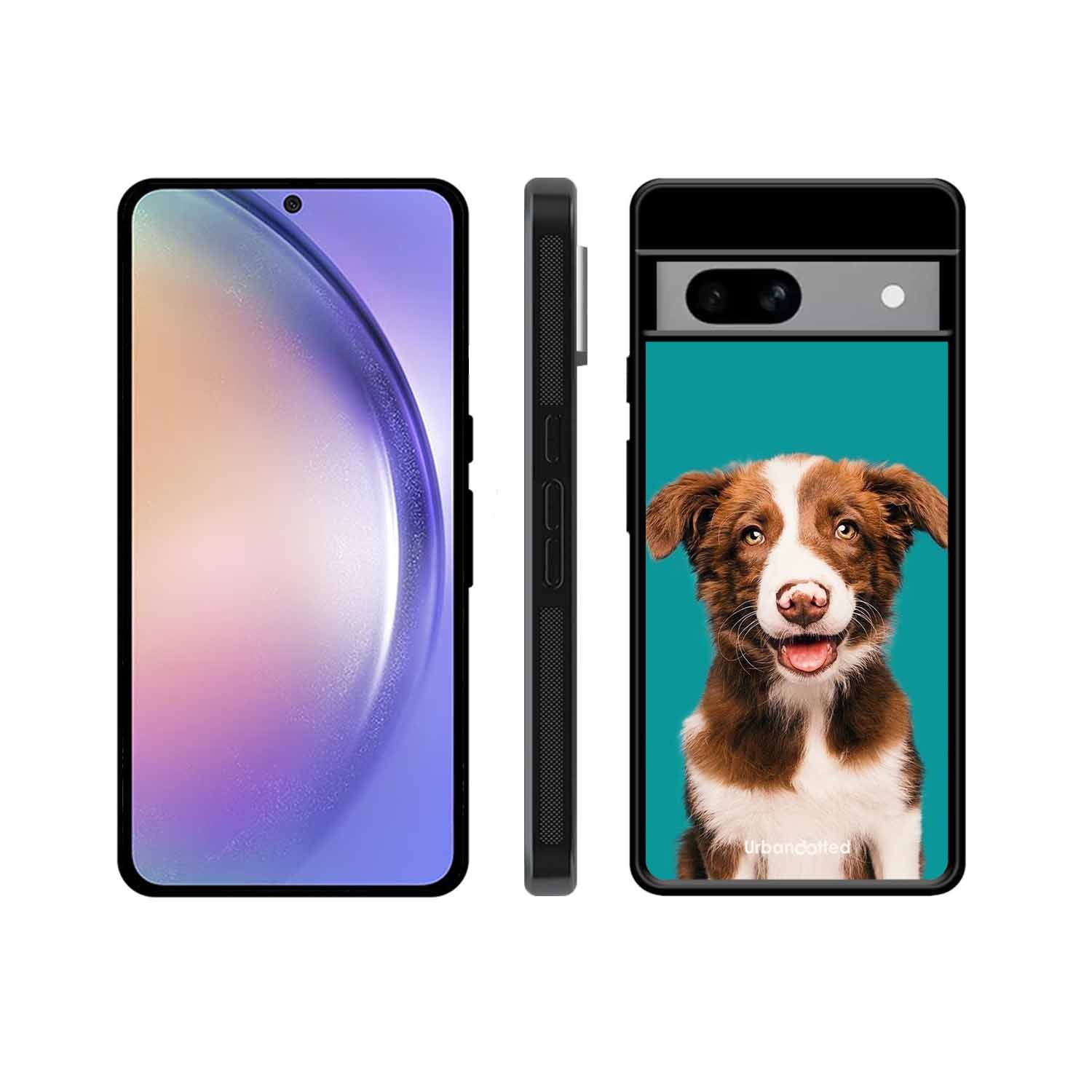 Smiling Dog Portrait Glass Case For Google Pixel 8A