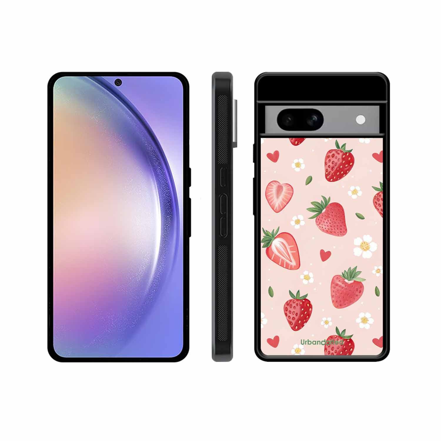 Strawberry Sweetheart Glass Case For Google Pixel 8A