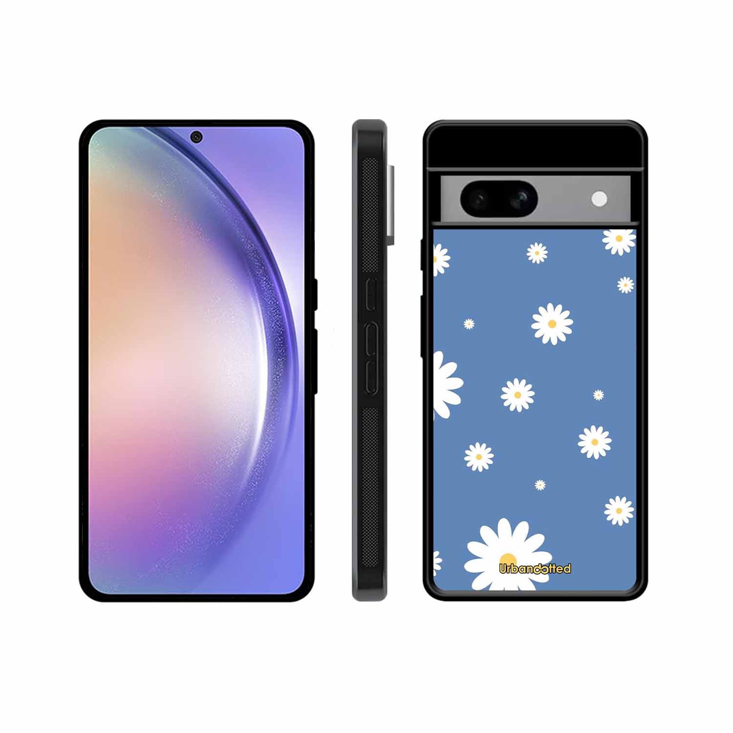 Blue Daisy Meadow Glass Case For Google Pixel 8A