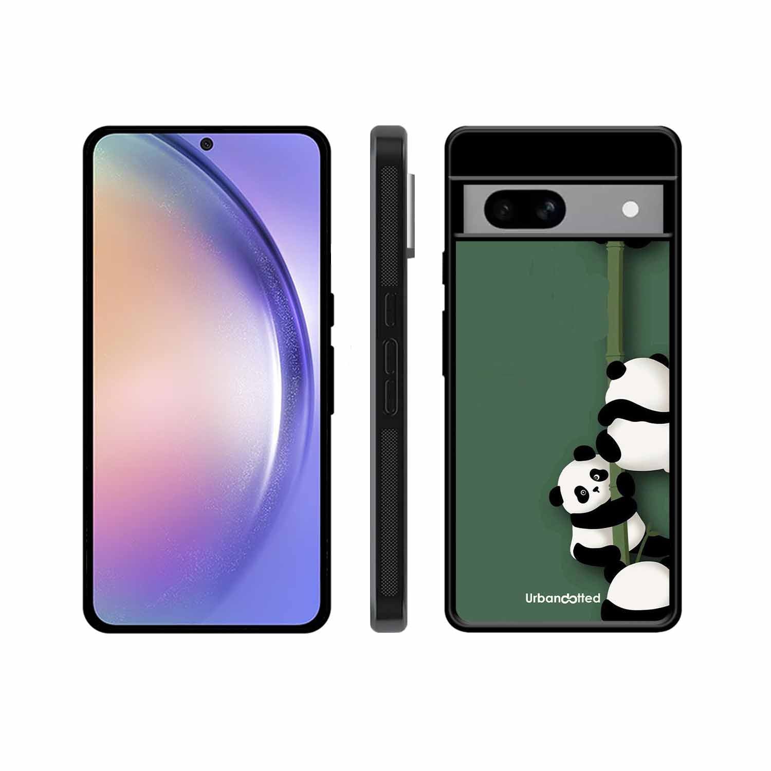 Climbing Pandas Glass Case For Google Pixel 8A