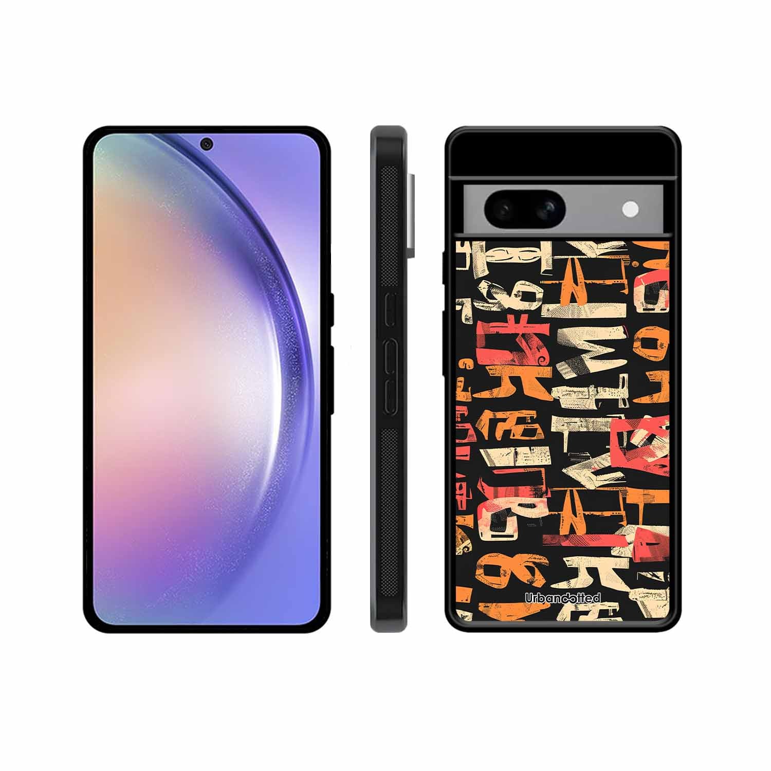 Mixed Typography Design Glass Case For Google Pixel 8A