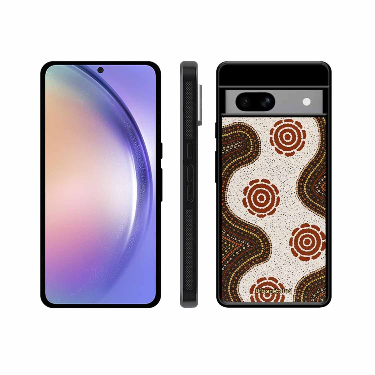 Aboriginal Dot Art Flow Glass Case For Google Pixel 8A