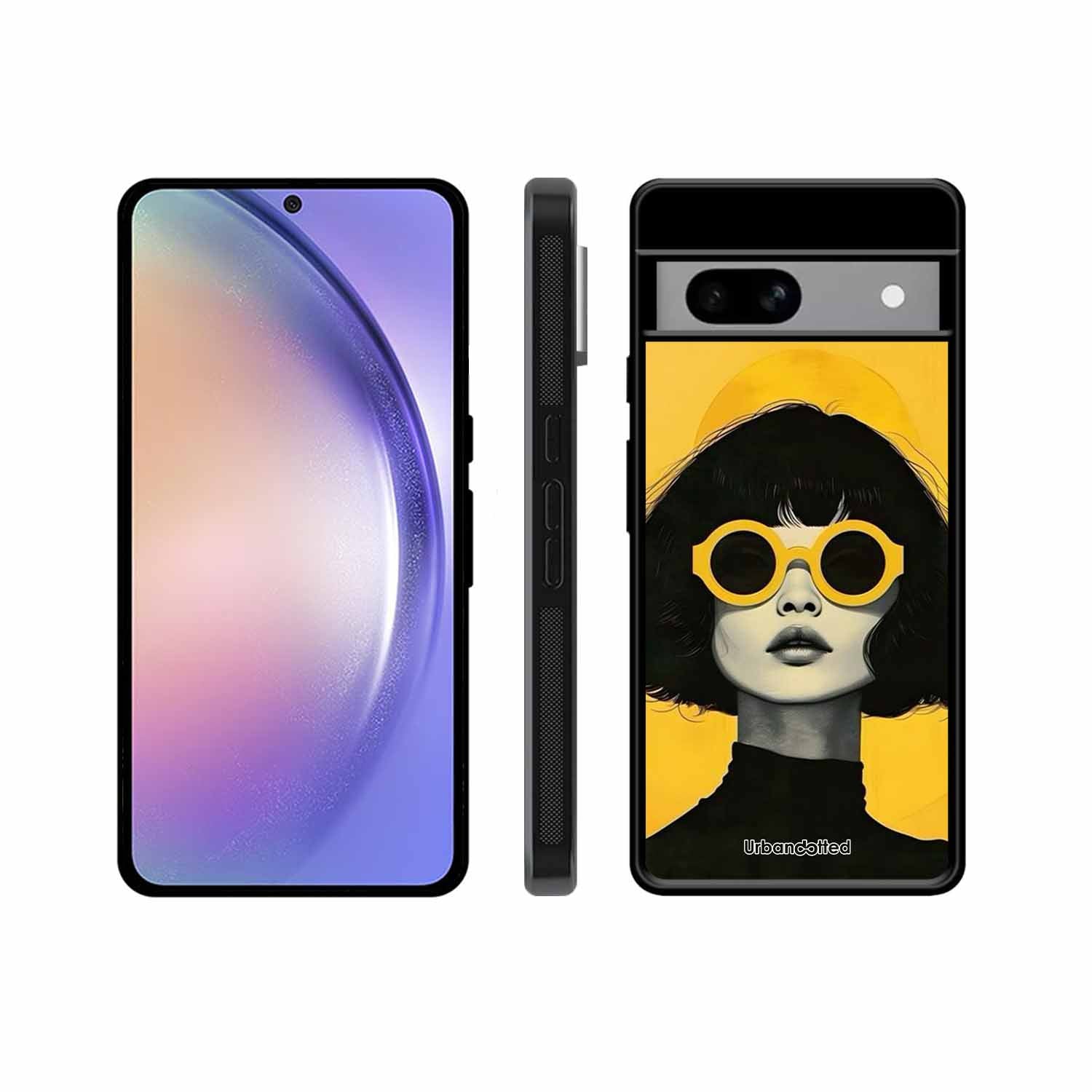 Retro Sunglasses Portrait Glass Case For Google Pixel 8A