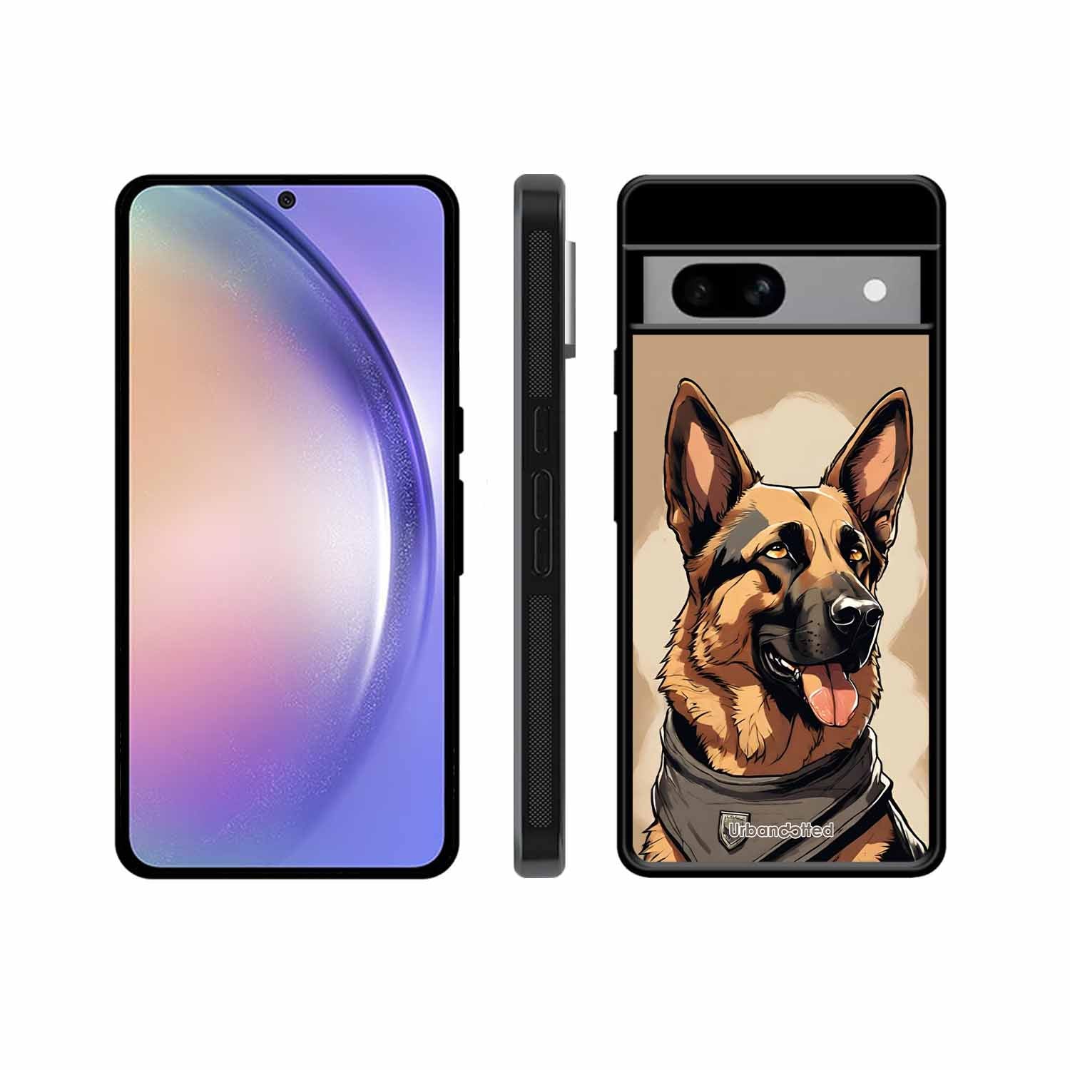 German Shepherd Portrait Glass Case For Google Pixel 8A