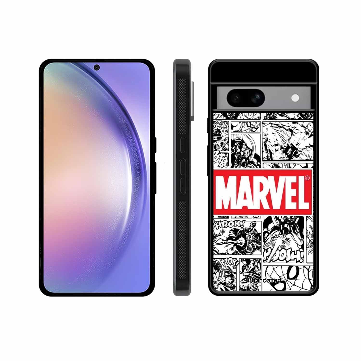 Black and White Comic Book Glass Case For Google Pixel 8A