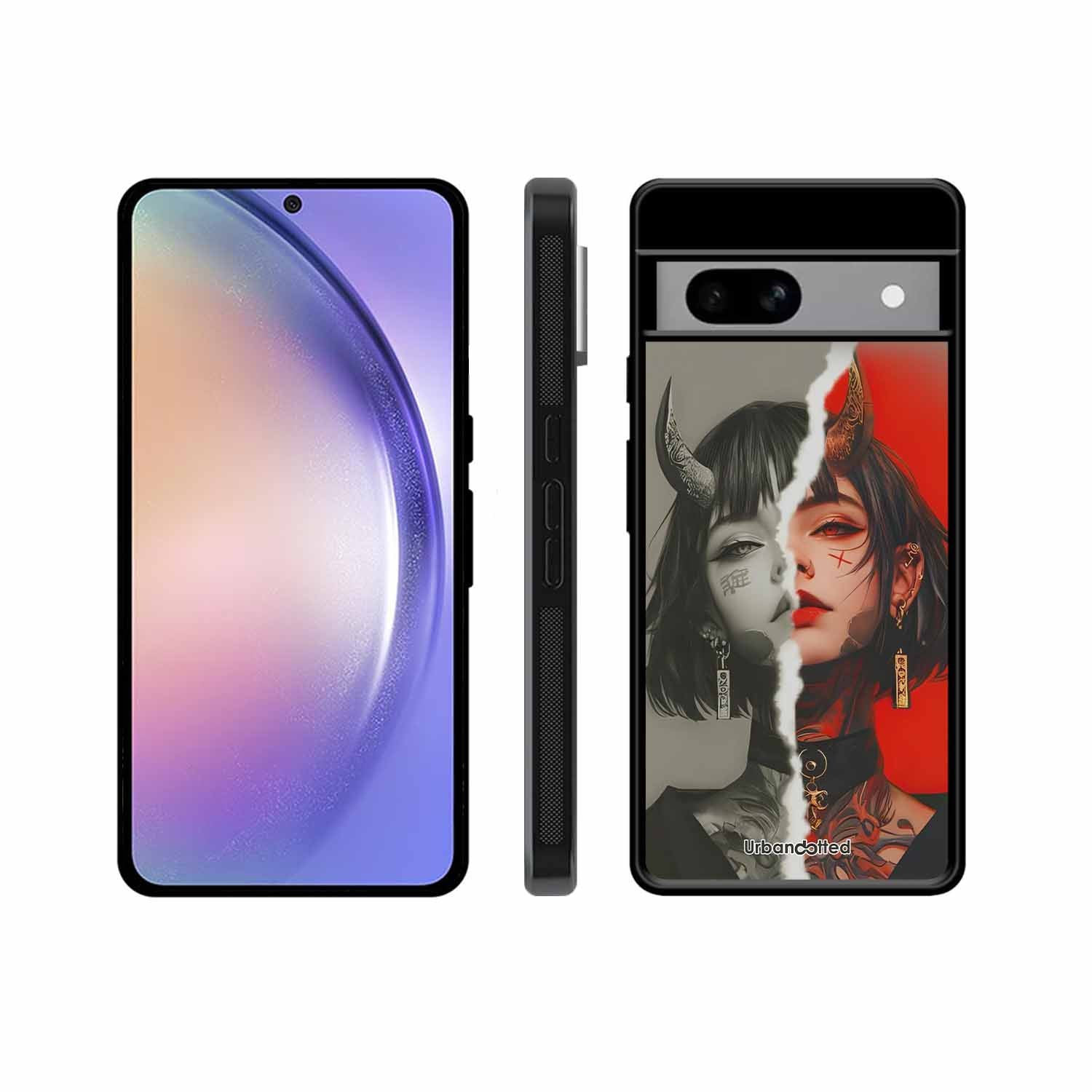 Yin Yang Demon Art Glass Case For Google Pixel 8A